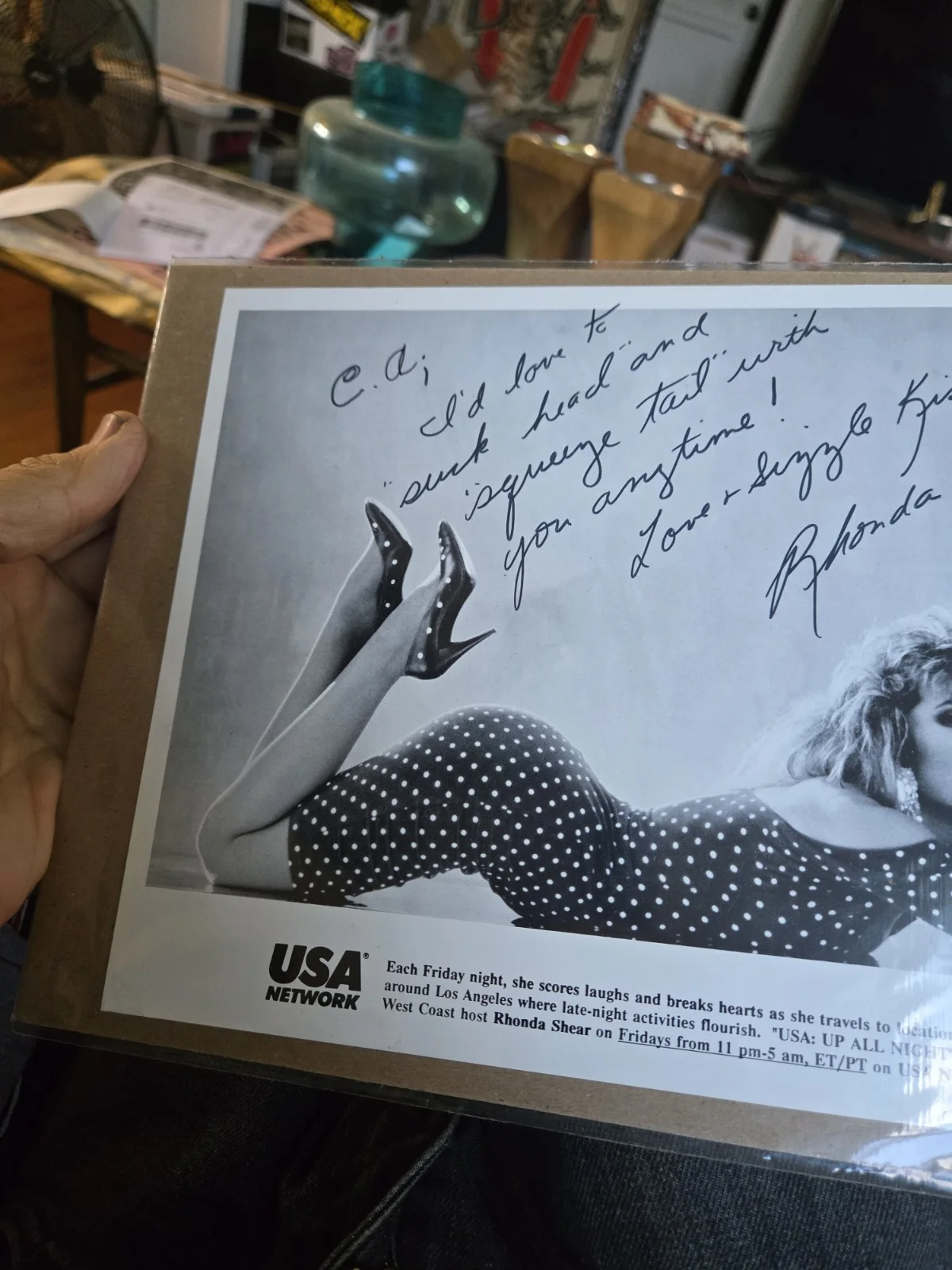 Rhonda Shear Autographed 8 By 10 Photo Usa Up All Night Promo Photo, изображение 2