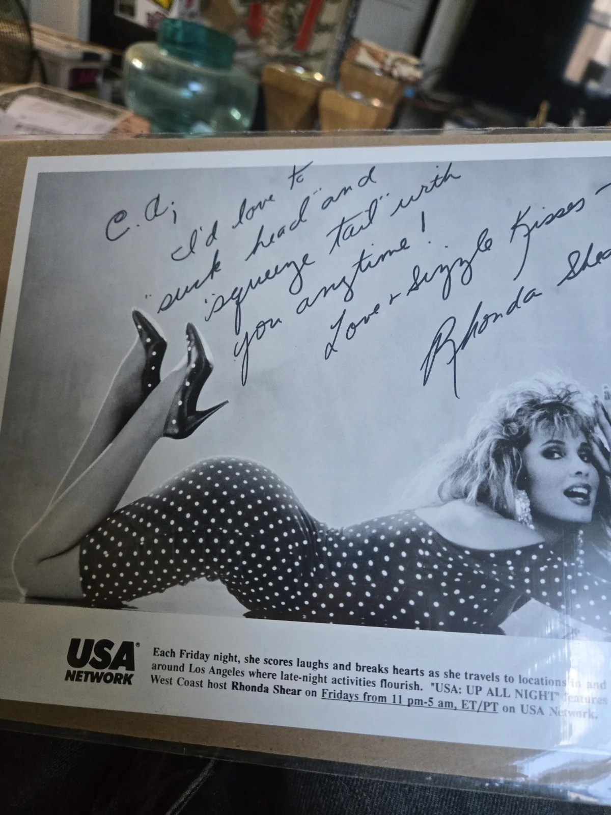 Rhonda Shear Autographed 8 By 10 Photo Usa Up All Night Promo Photo, изображение 3