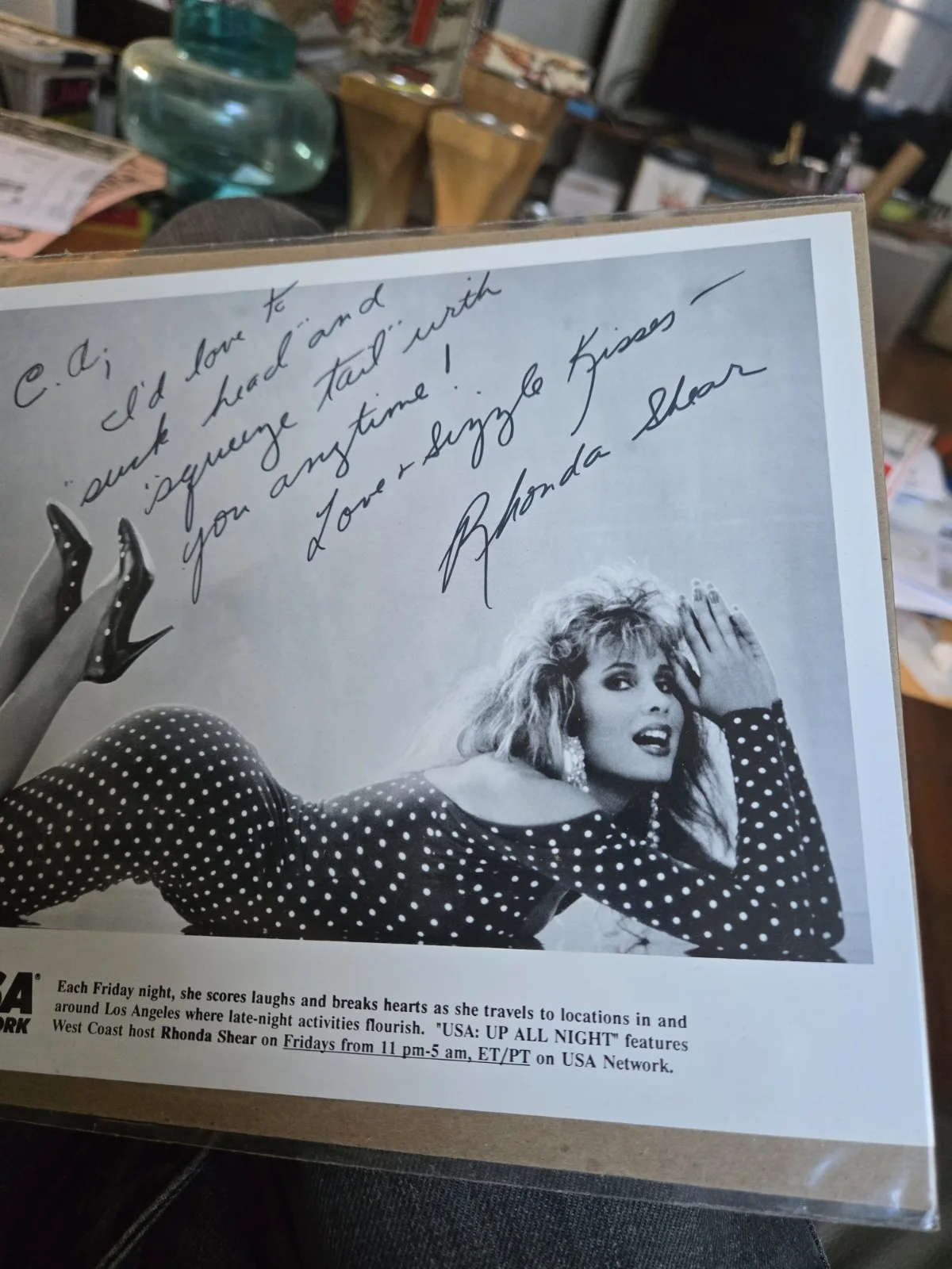 Rhonda Shear Autographed 8 By 10 Photo Usa Up All Night Promo Photo, изображение 5