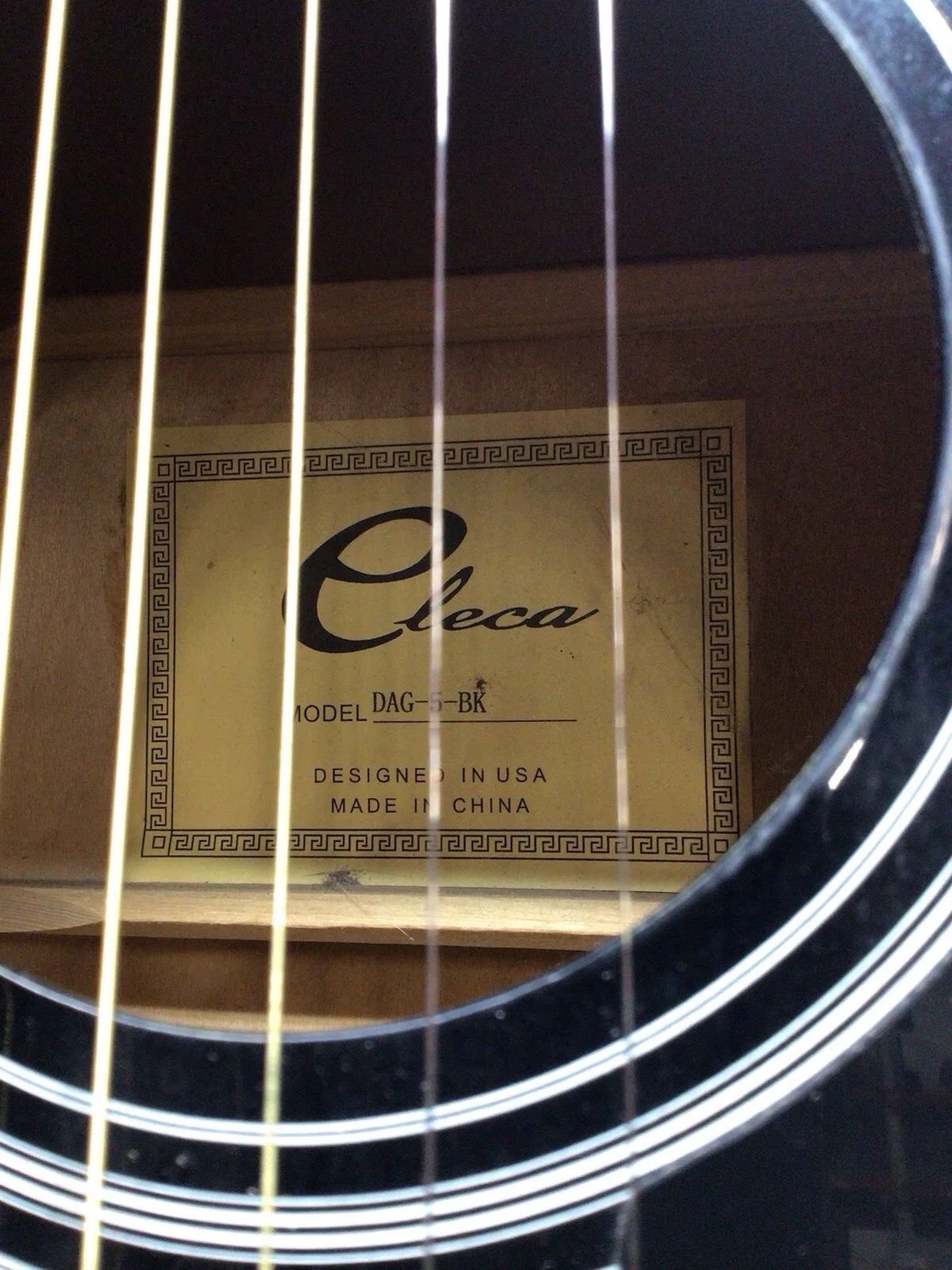Eleca Black Acoustic Guitar w/ EAGLES Hand Signed Autograph by 5 Members in 2007, изображение 4