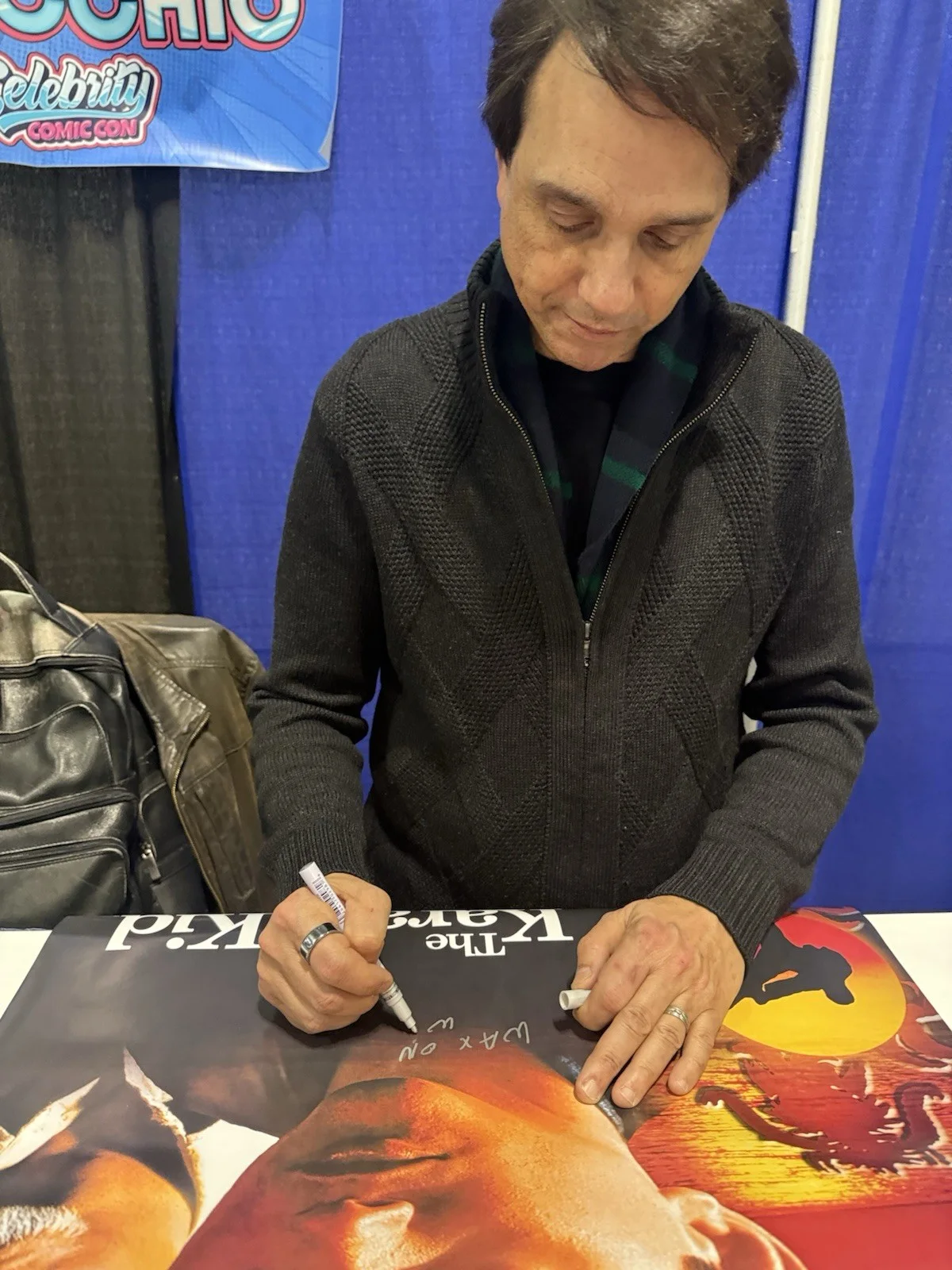Ralph Macchio AUTOGRAPH SIGNED 24x36 Karate Kid Poster Quote PROOF, image 2