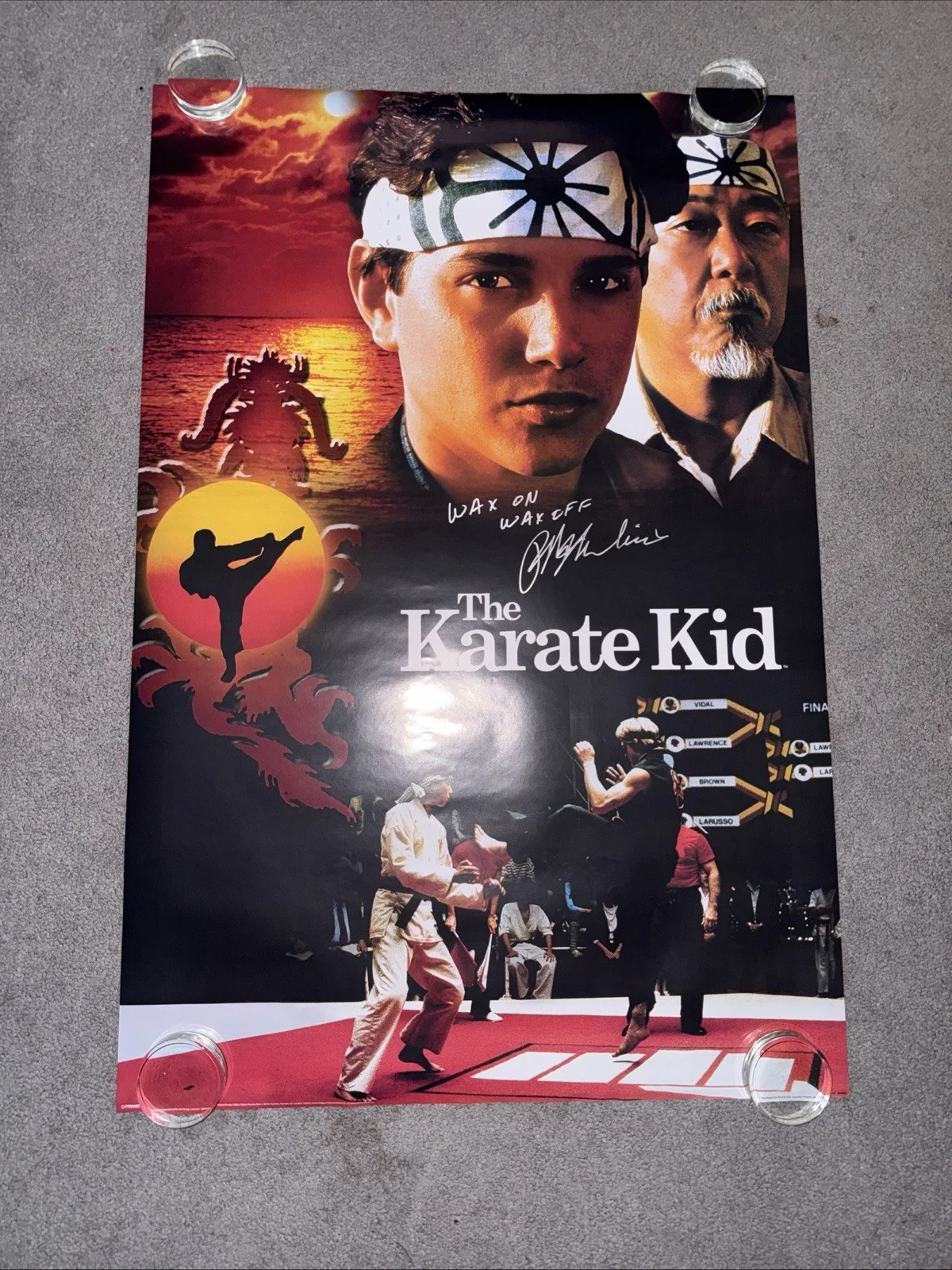 Ralph Macchio AUTOGRAPH SIGNED 24x36 Karate Kid Poster Quote PROOF, image 3