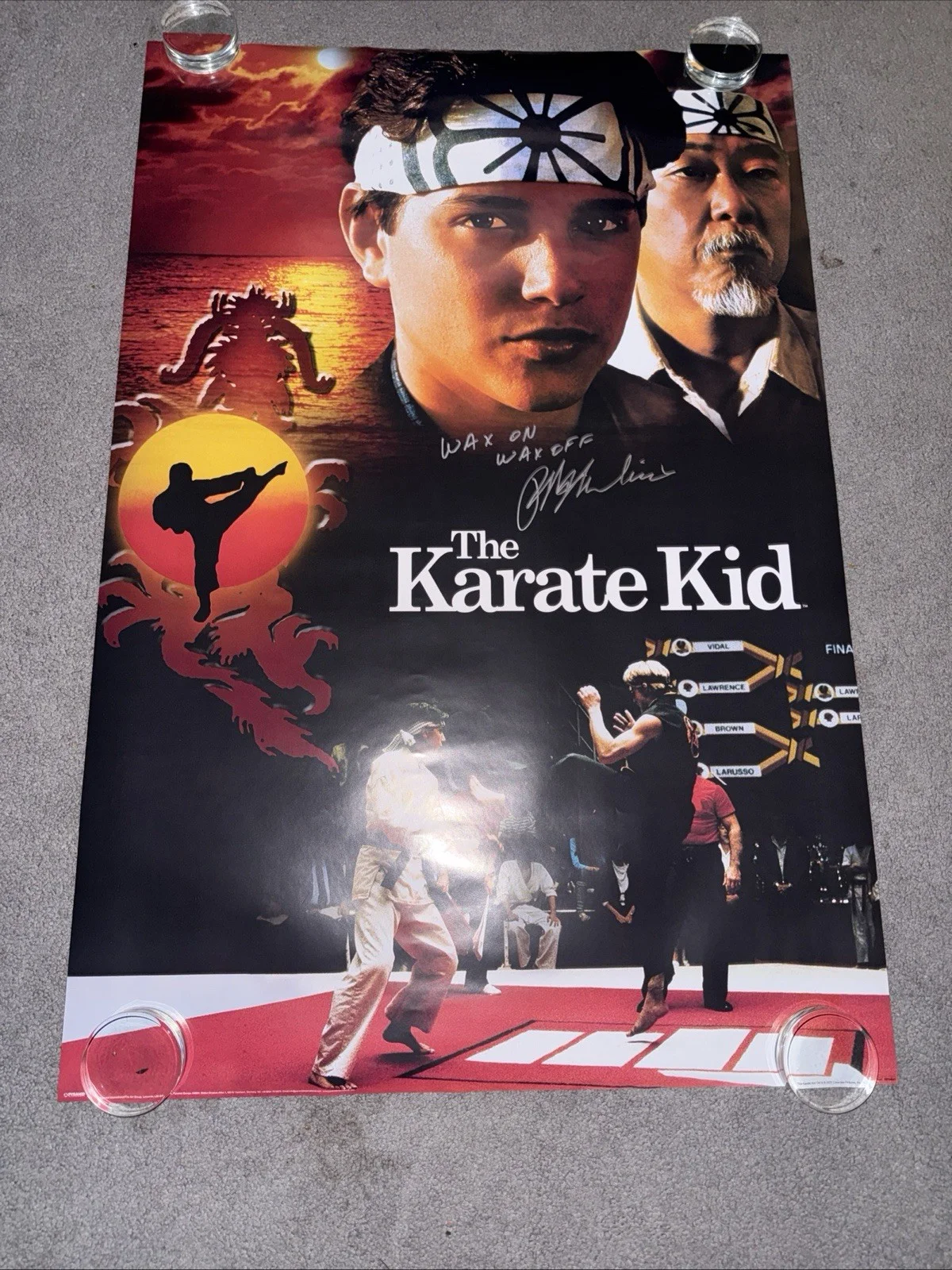Ralph Macchio AUTOGRAPH SIGNED 24x36 Karate Kid Poster Quote PROOF, image 4