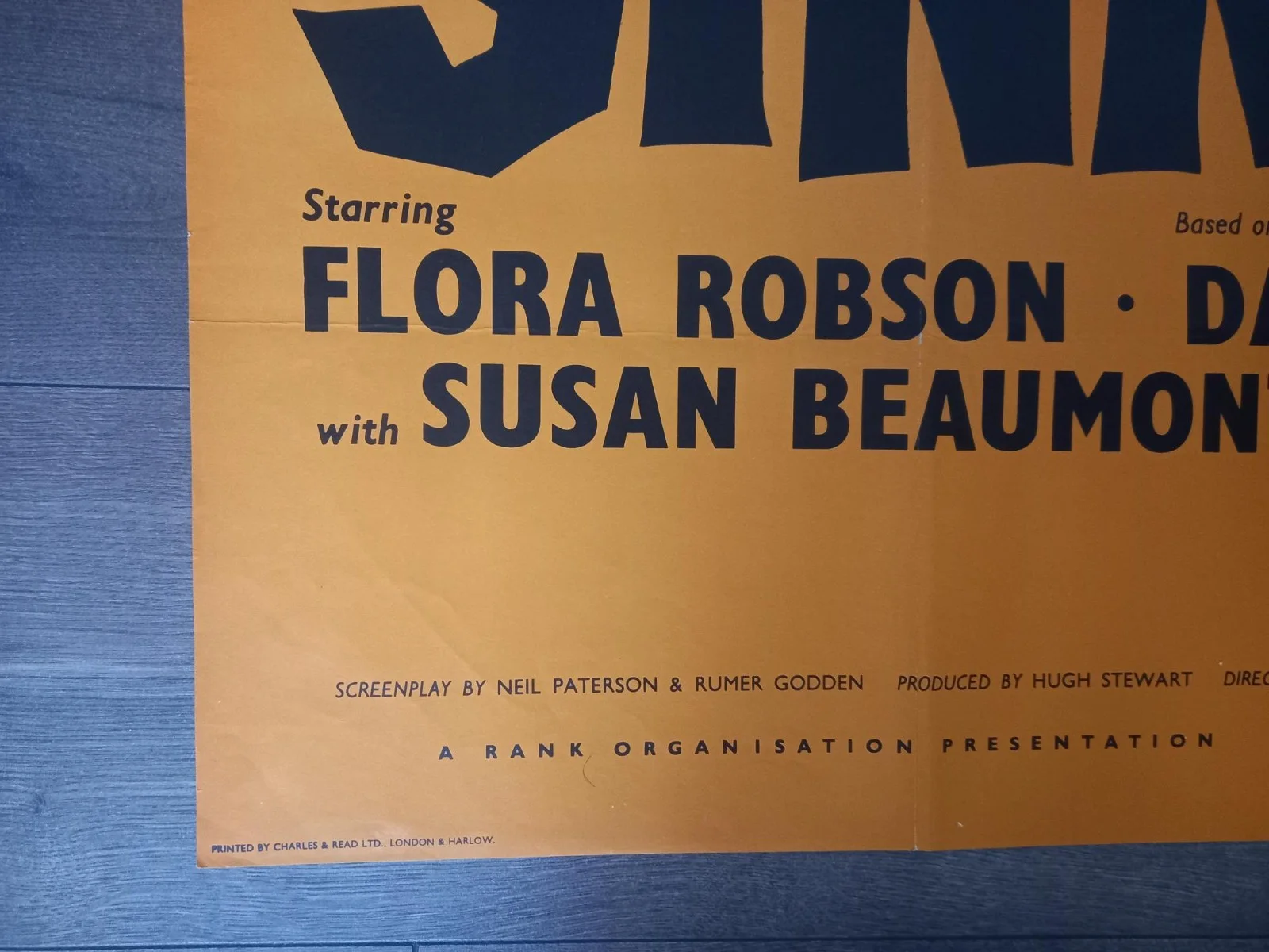 INNOCENT SINNERS 1958 BRITISH QUAD POSTER FLORA ROBSON DAVID KOSSOFF, image 2