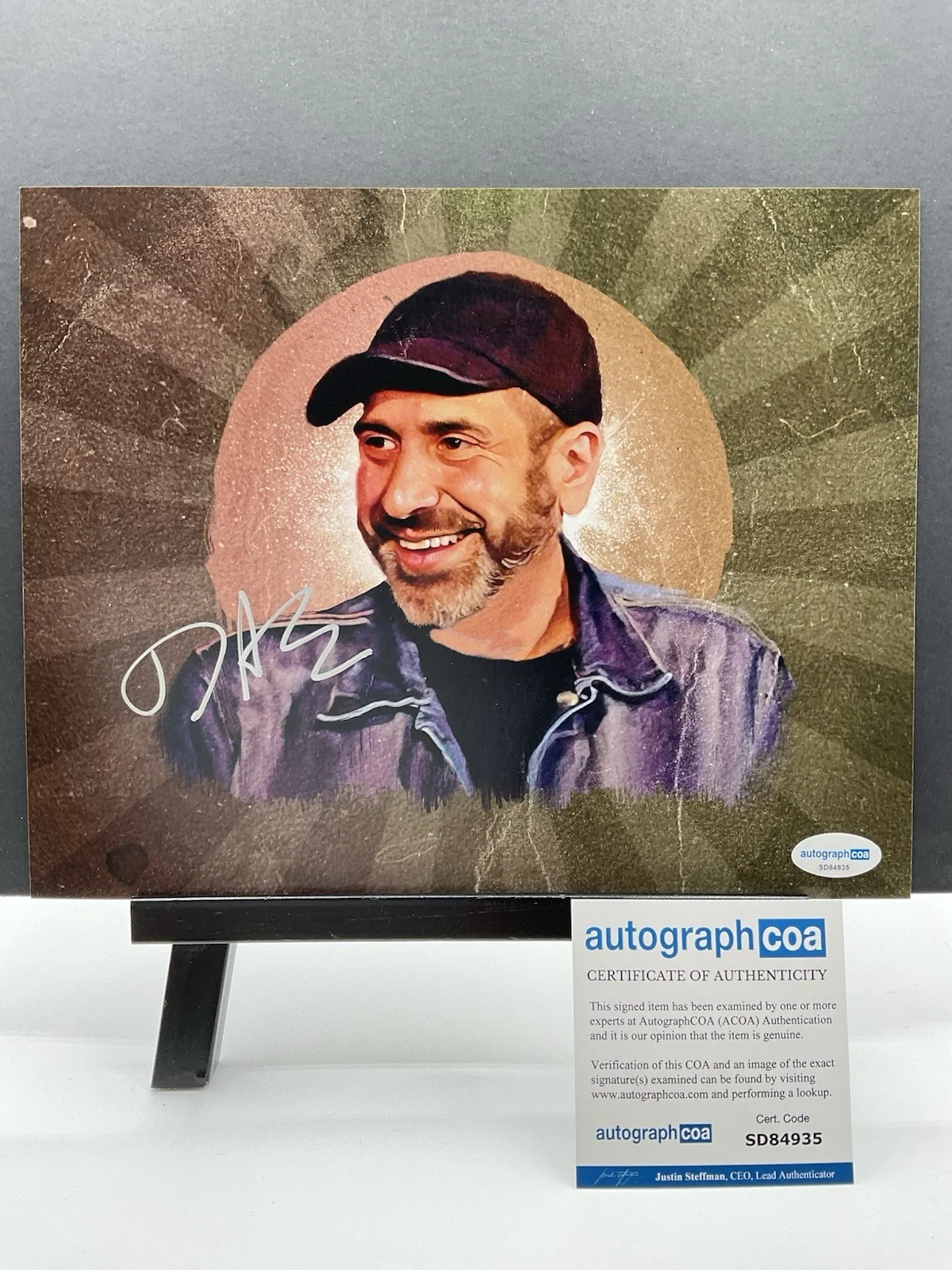 Dave Attell — Dave Attell Signed 8x10 ACOA Insomniac with Dave Attell signed photo Gong Show