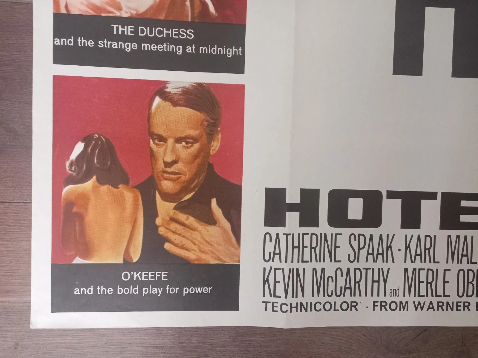 HOTEL 1967 BRITISH QUAD POSTER ROD TAYLOR CATHERINE SPAAK KARL MALDEN, изображение 2