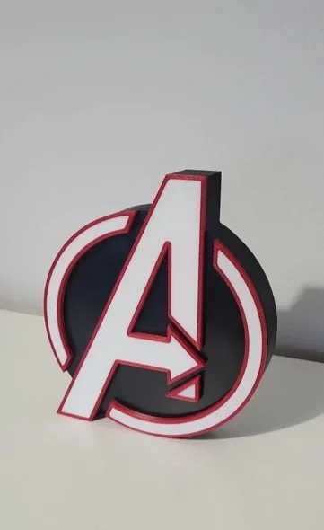 Marvel Avengers Logo - 3D Printed, image 3