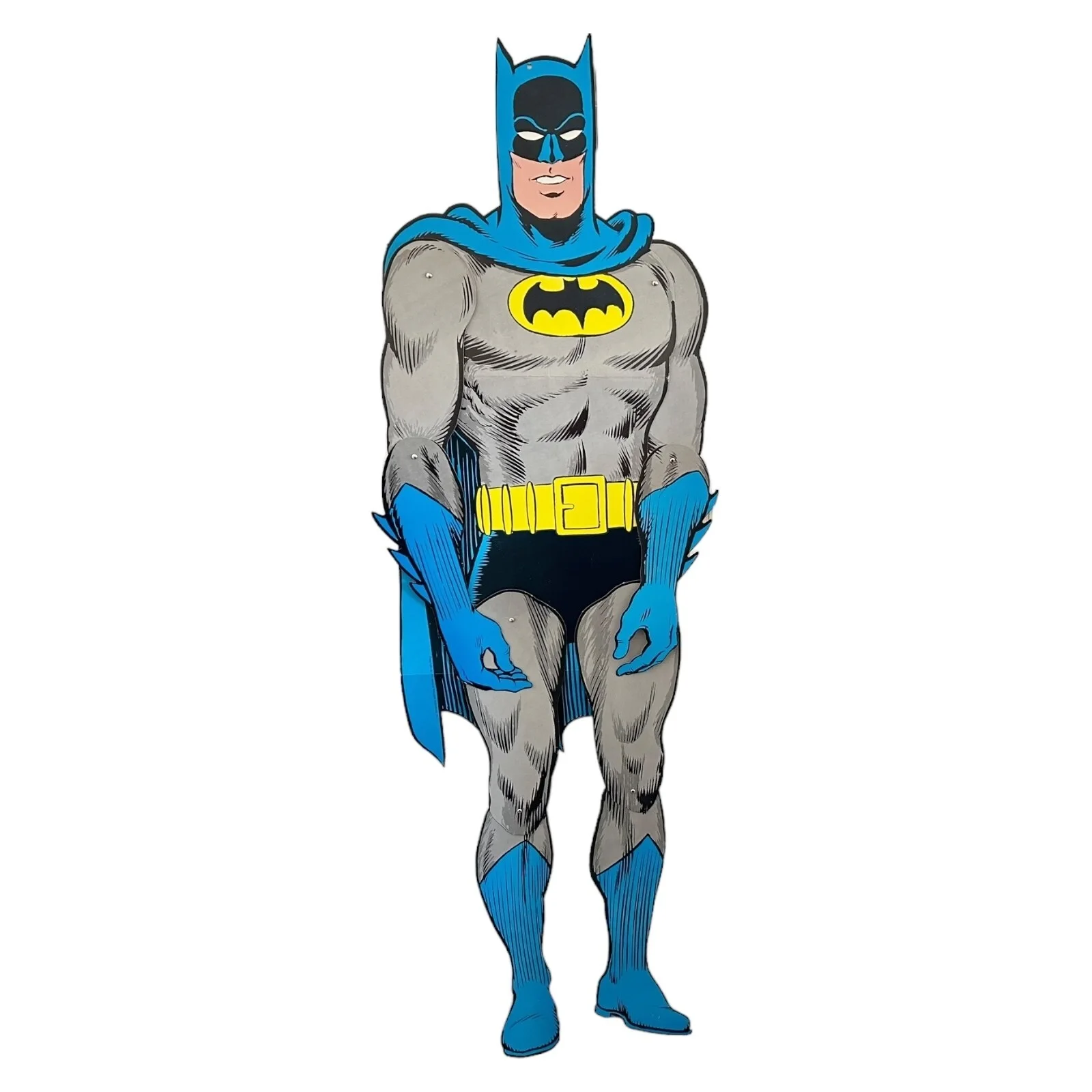 RARE ORIGINAL LIFE SIZE CARDBOARD CUT OUT BATMAN ** 1974 NATIONAL PERIDICAL **, изображение 2