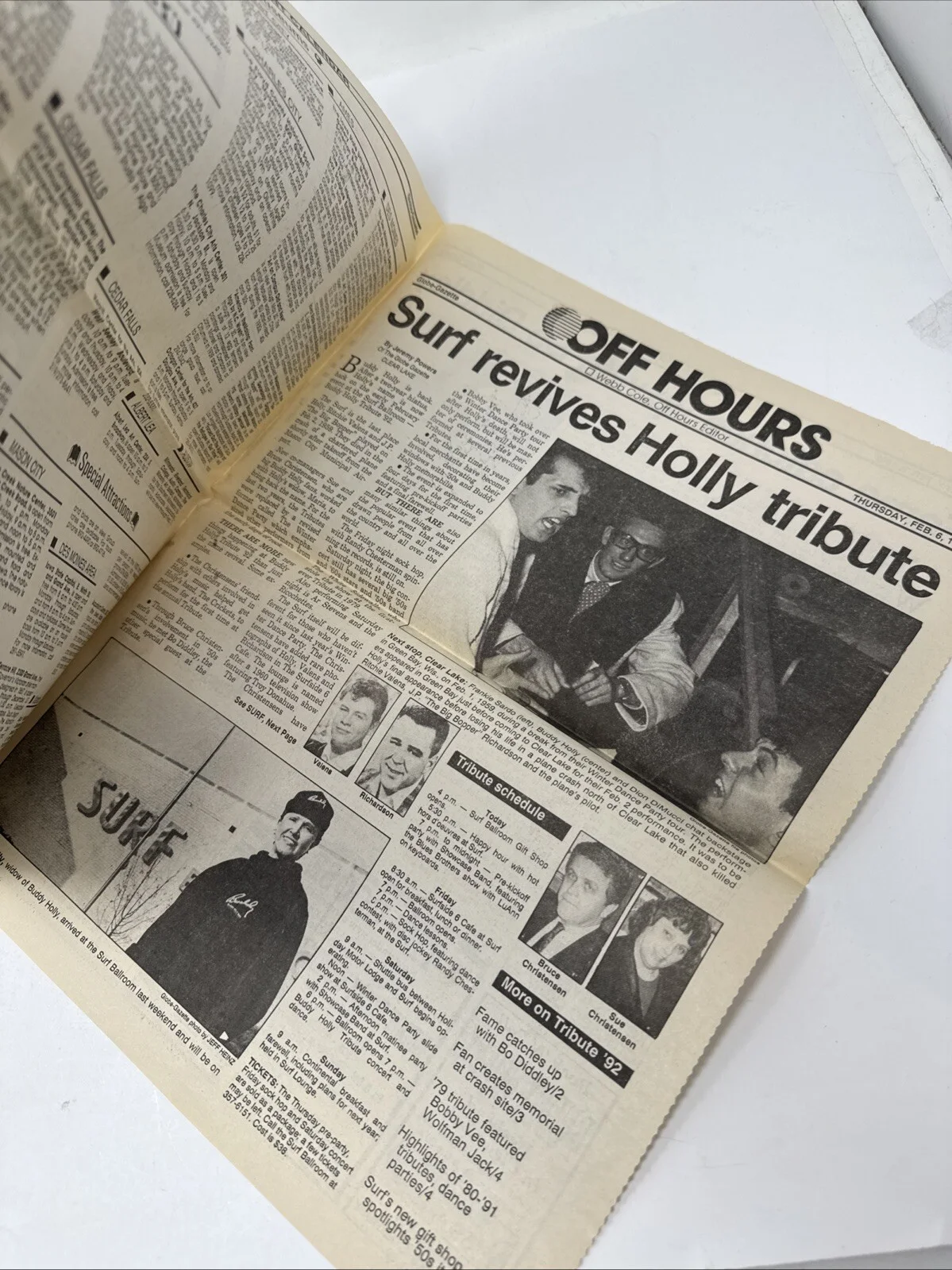 1992 BO DIDDLEY Autograph Signed Newspaper Globe Gazette Vintage, image 4