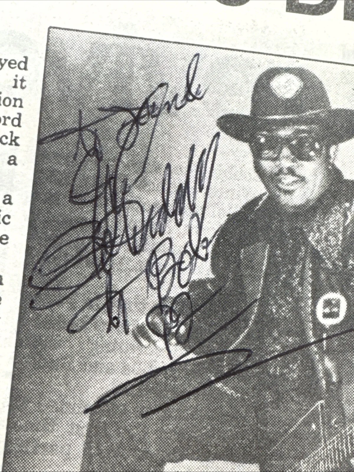 1992 BO DIDDLEY Autograph Signed Newspaper Globe Gazette Vintage, image 5