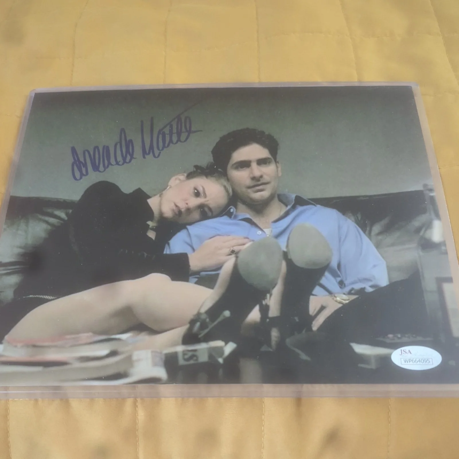 Drea De Matteo — Drea De Matteo signed 8x10 Photo Sopranos with Michael Imperioli. COA, image 2