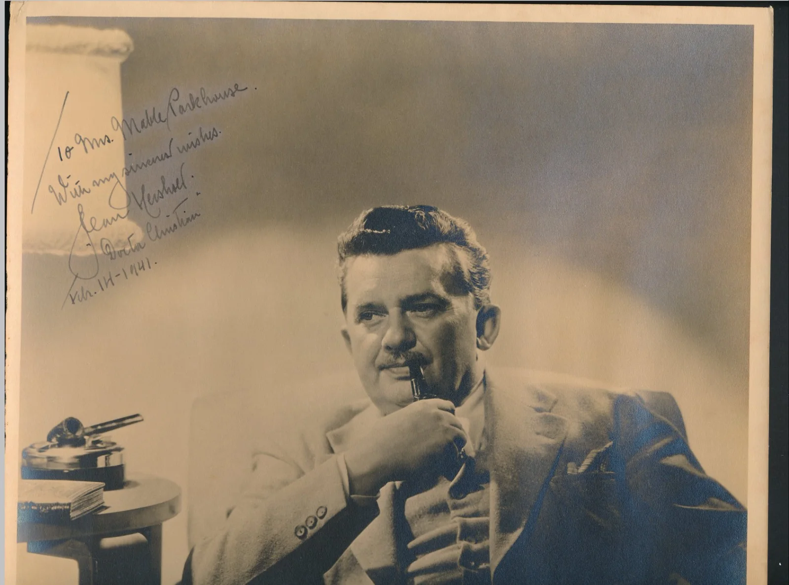 Jean Hersholt - 1940's Signed & Insc. 11x14 Photo as "Dr. Christian" - d. 1956, изображение 2