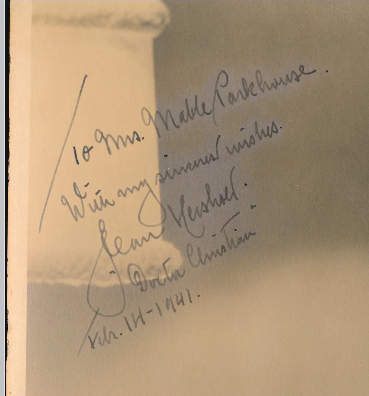 Jean Hersholt - 1940's Signed & Insc. 11x14 Photo as "Dr. Christian" - d. 1956, изображение 3
