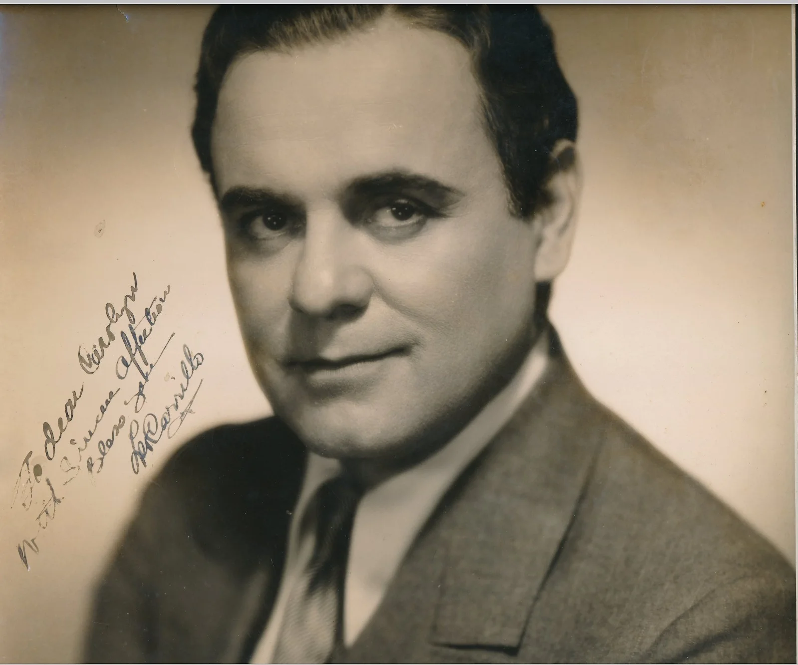 Leo Carrillo - Late 1920's Signed & Insc. 11x14 Double Weight Photo - d.1961, image 2
