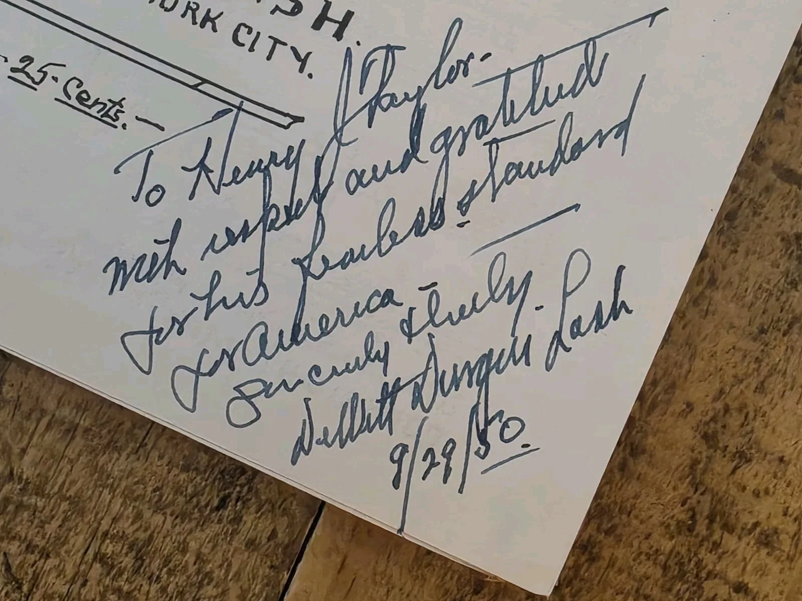 Dewitt Durgin Lash — Carnegie Hall "The Heart Of The World" Music Program Signed By Composer..., изображение 3
