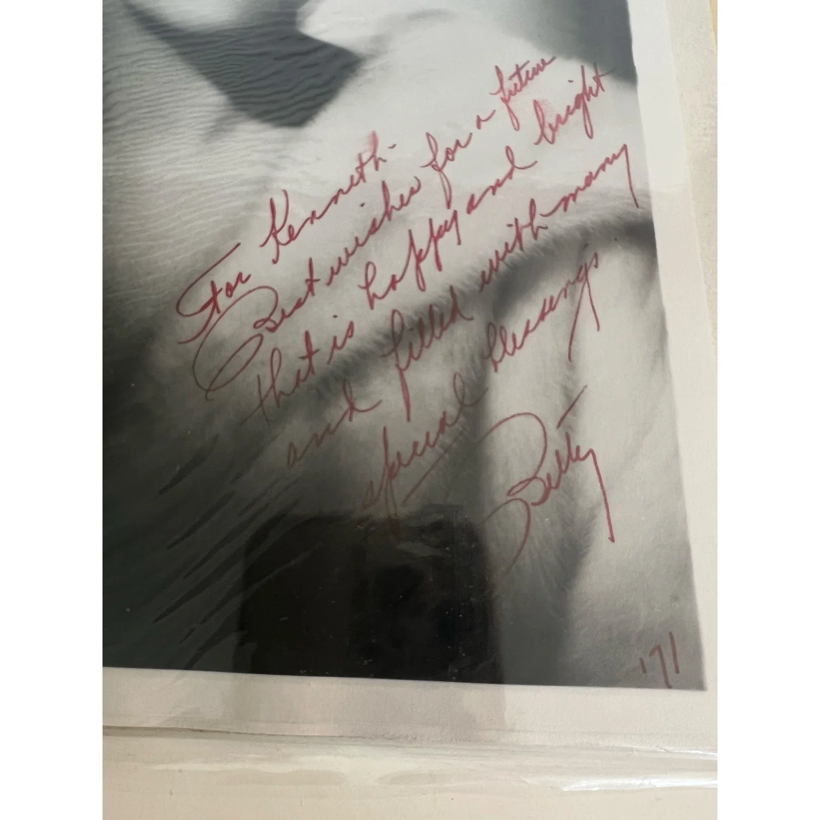 Signed Autographed Photo of Betty Grable w Original Envelope, изображение 3