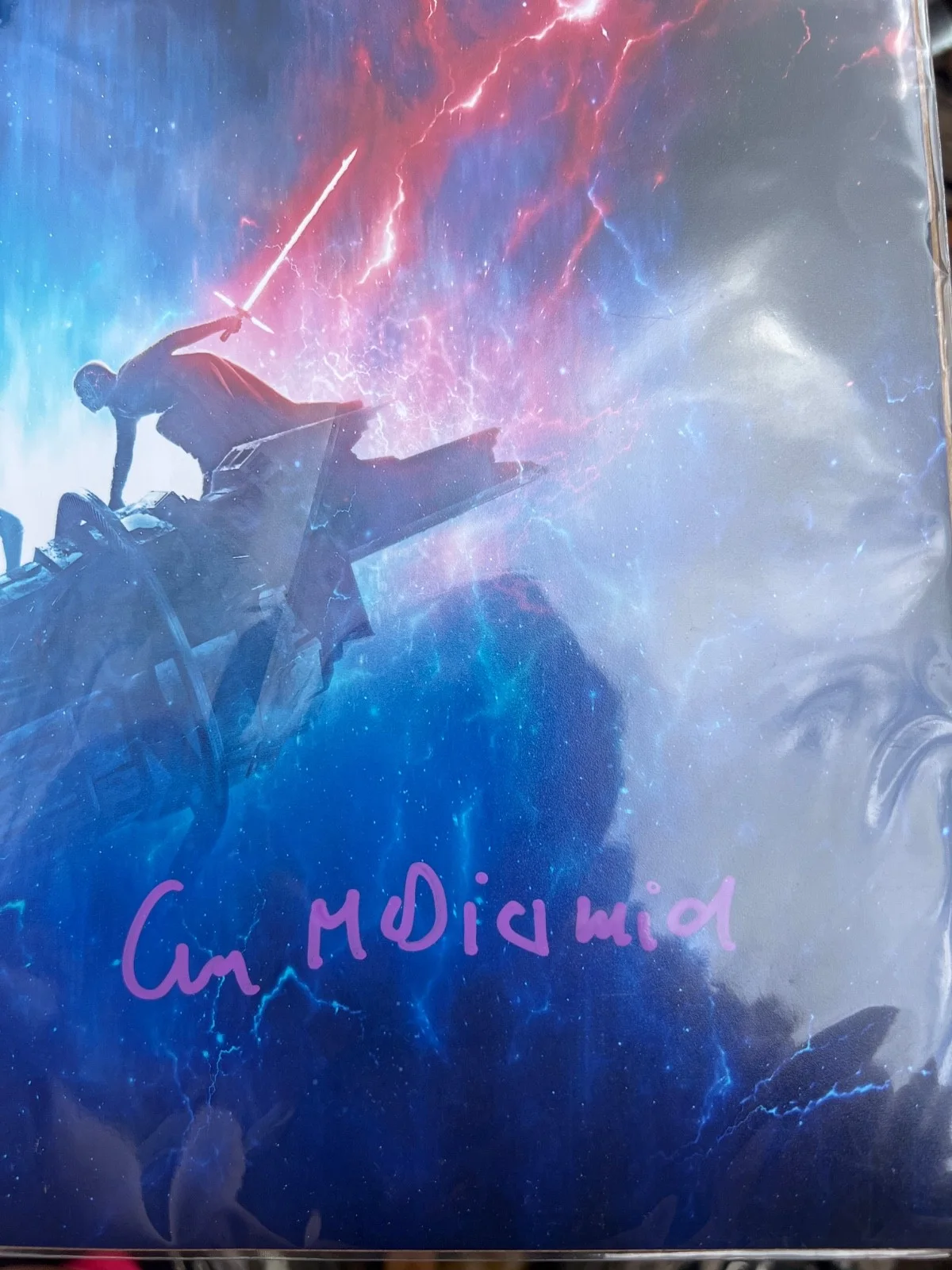 autographed limited edition metallic photo of Star Wars: The Rise of Skywalke, изображение 2