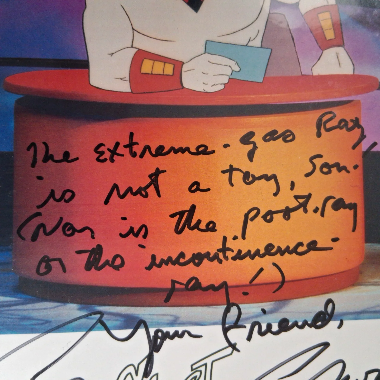 George Lowe — George Lowe Signed 8x10 – Space Ghost Coast to Coast – Personalized to David, image 3