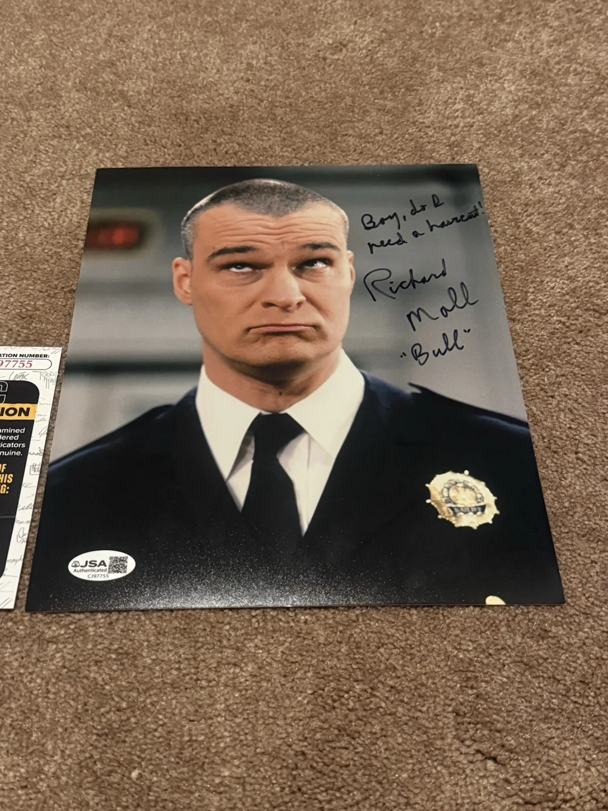 Richard Moll — Richard Moll Signed Night Court 8x10 Photo Bull JSA Inscribed, image 2