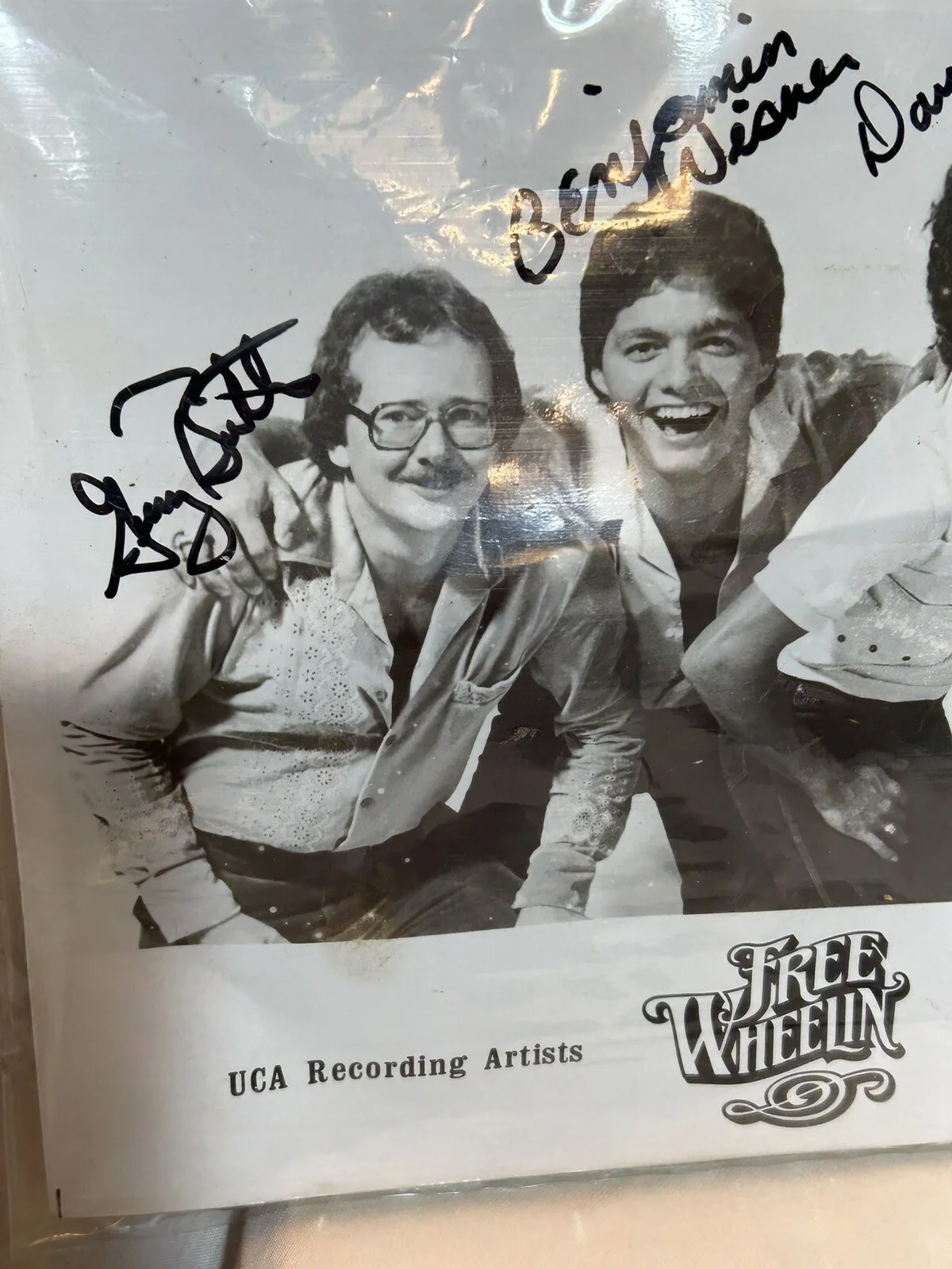 Free Wheelin Rock Group Band Hand Signed 8x 10 Photo, изображение 2