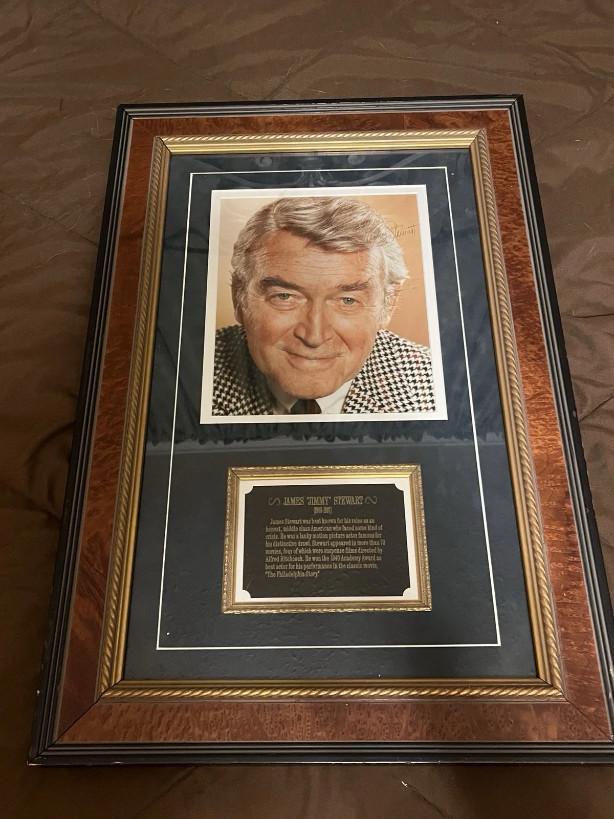 Framed James Jimmy Stewart Autograph Photo Authenticated, изображение 4
