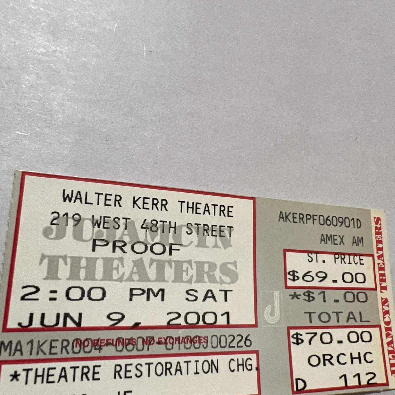 Jessica Day Larry Bryggman SIGNED PLAYBILL June 2001 BROADWAY NYC, image 5