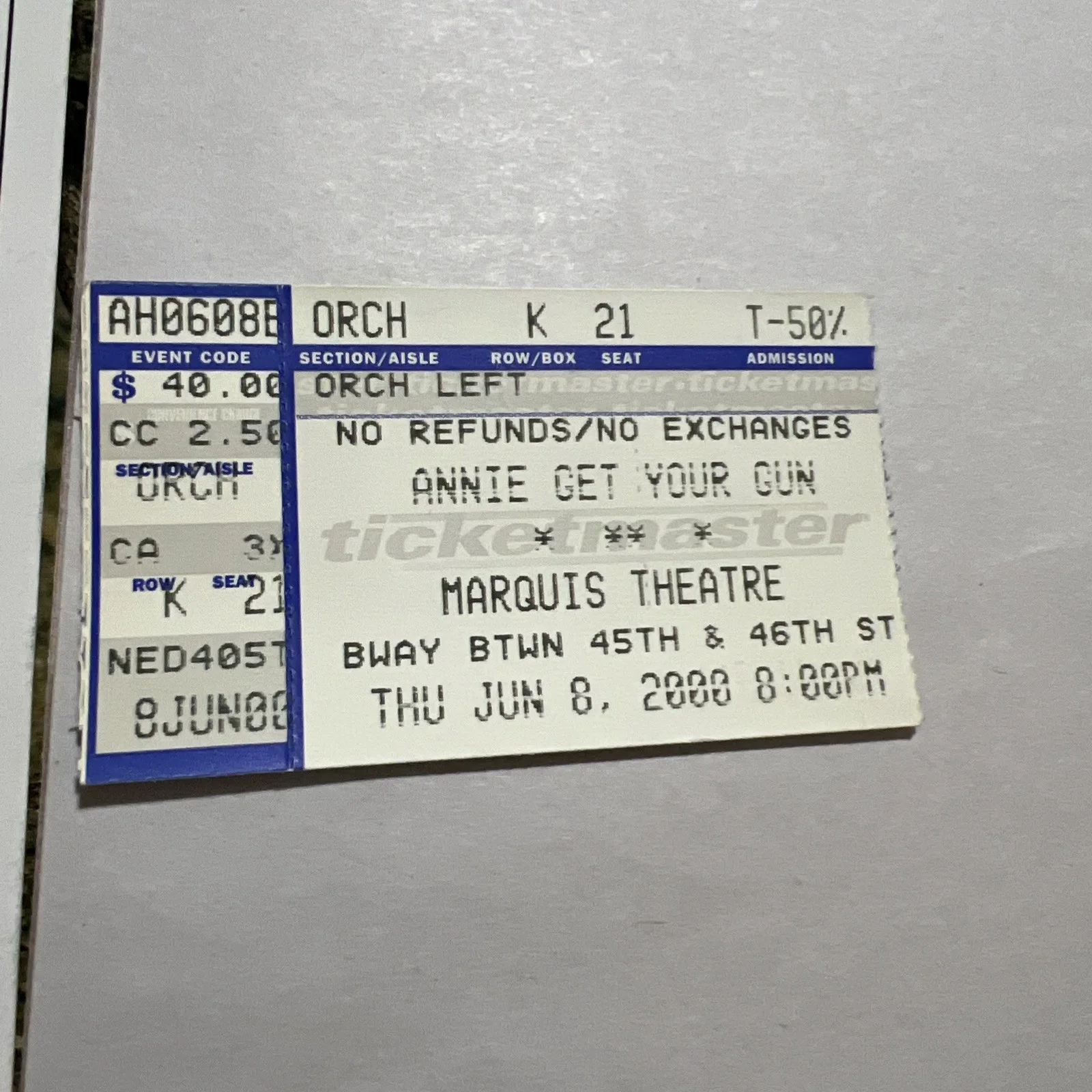 Bernadette Peters, Tom Wopat — PLAYBILL Annie Get Your Gun Signed Bernadette Peters Marquis Theatre June 2000, изображение 3