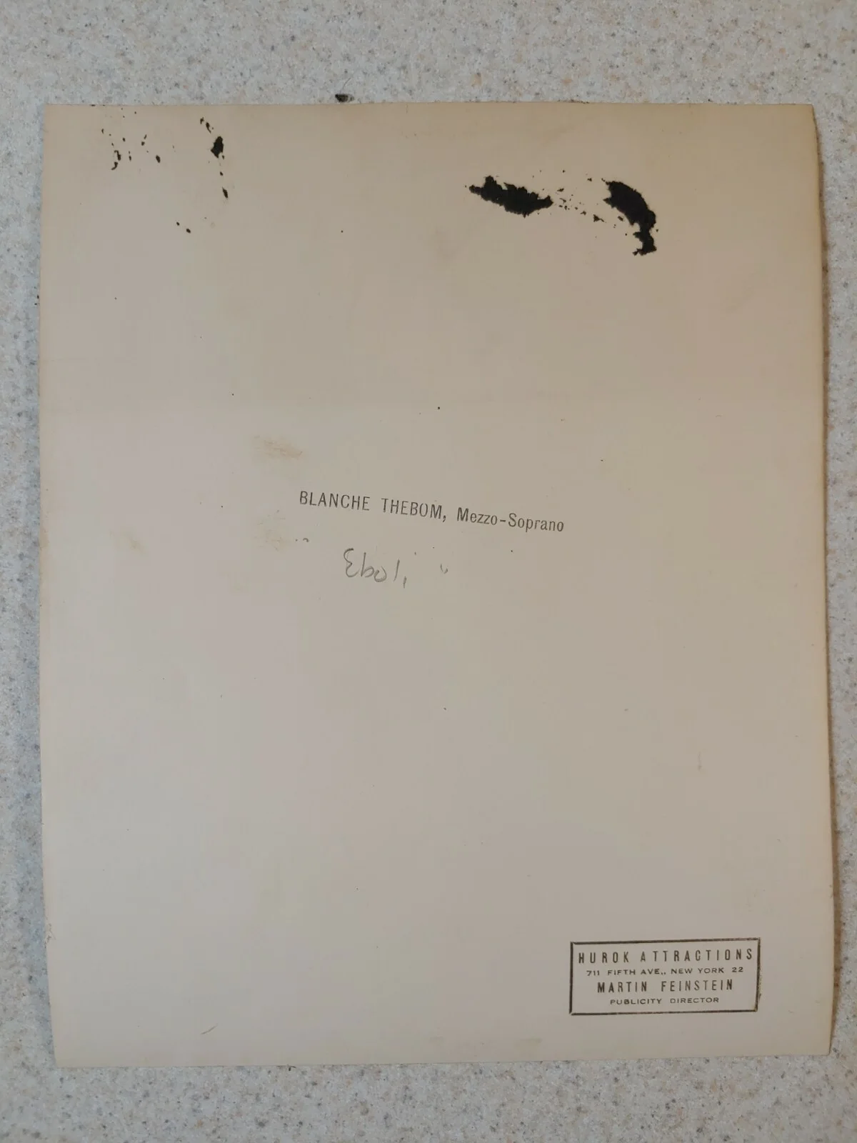 Blanche THEBOM (1915–2010): Signed Photograph (OPERA) (MEZZO-SOPRANO), image 5