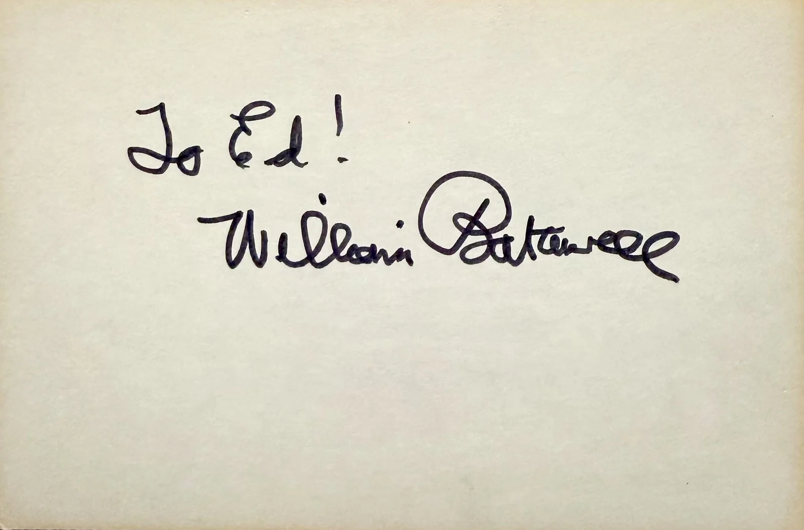 William Bakewell — WILLIAM BAKEWELL Signed Autograph 4x6 INDEX CARD The Bat Radar Men from the Moon