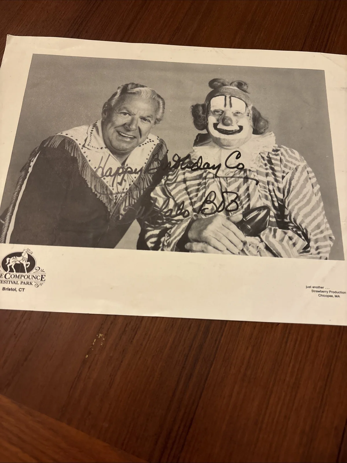 Buffalo Bob Autographed Photo Lake Compounce Show Bristol CT, изображение 2