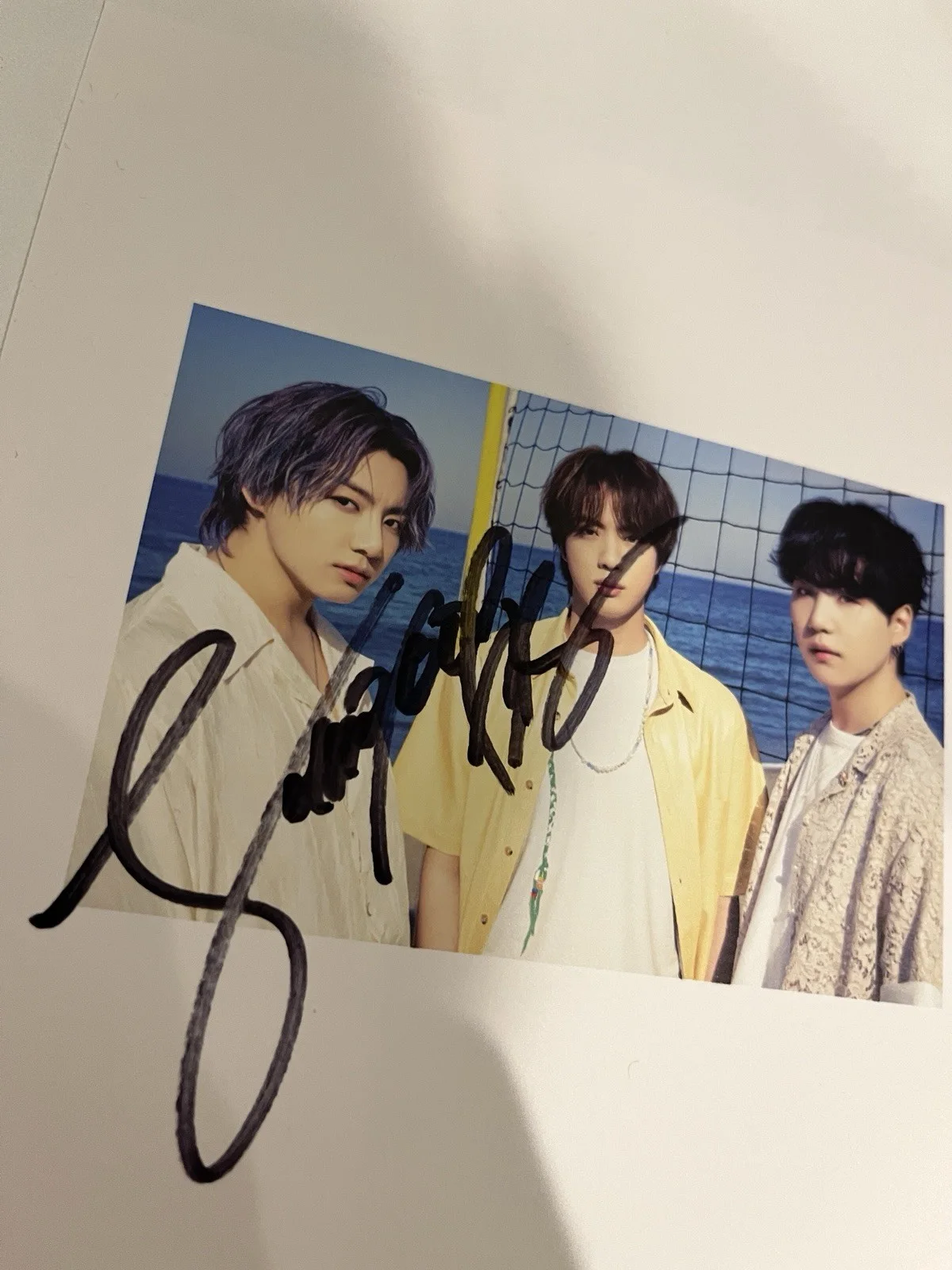 BTS JUNGKOOK Fan Sign Event BTS: Autographed Hand Signed 4x4” CARD, изображение 2
