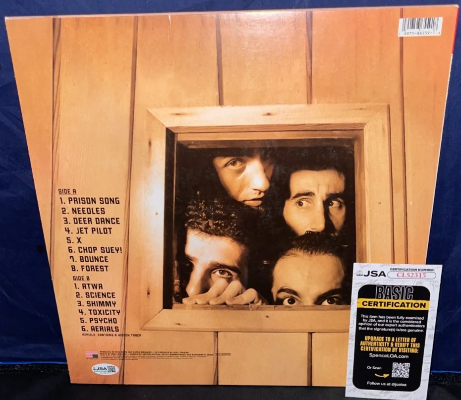 Serj Tankian & Shavo System Of A Down Toxicity Signed Album Vinyl PROOF JSA, изображение 2
