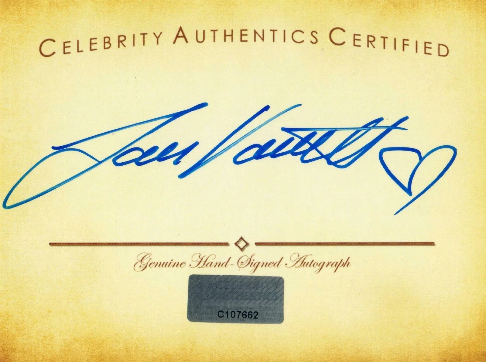 Laura Vandervoort — Laura Vandervoort Autographed 3x4 Signed Legendary Cuts Card w/ CA CoA & FSD