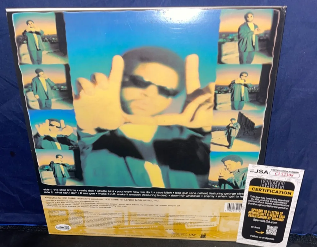 Ice Cube Lethal Injection Signed Autographed Album Vinyl Record LP JSA, image 2