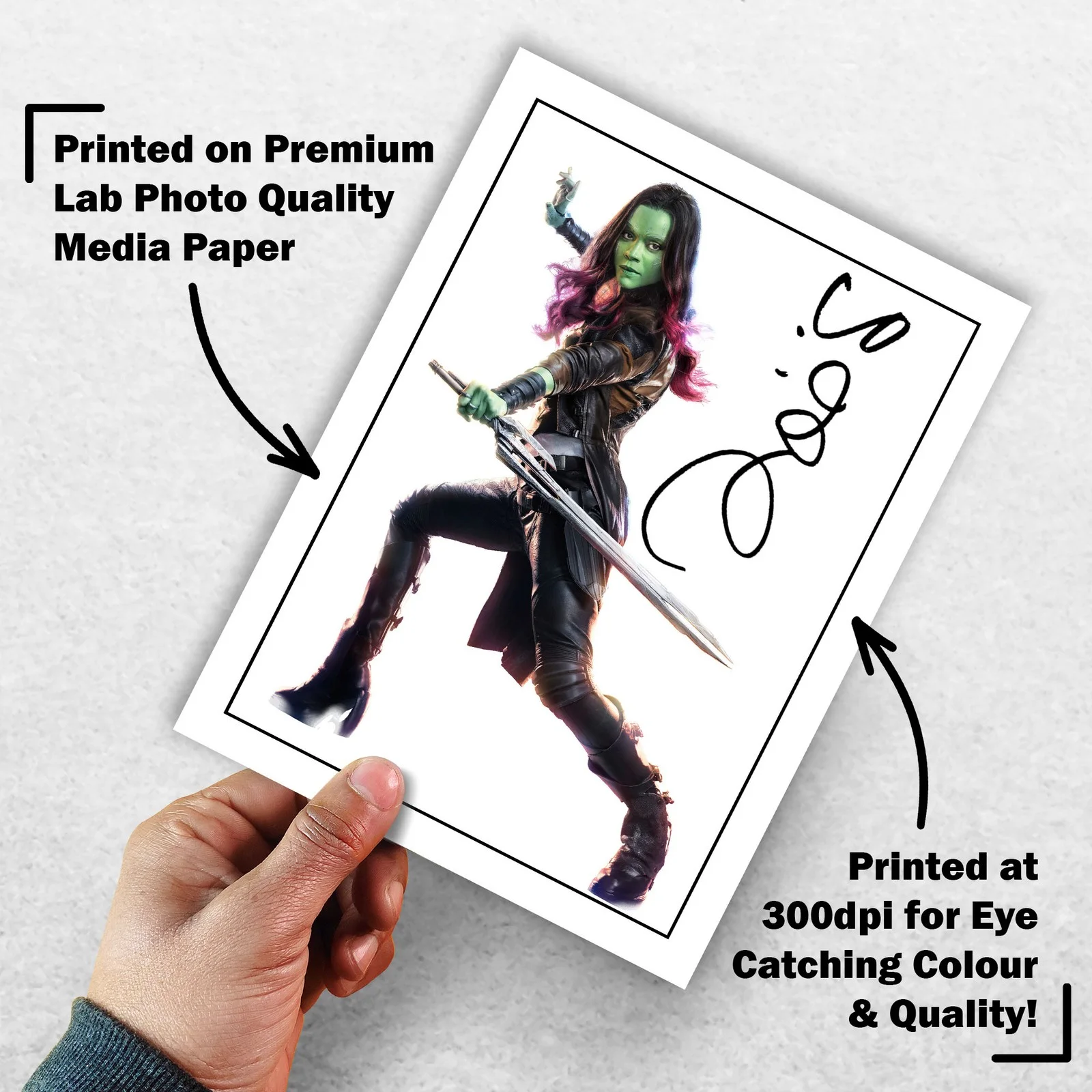 Zoe Saldana Signed Memorabilia 8x6 Pre Printed Autograph Photo Memorabilia, image 3