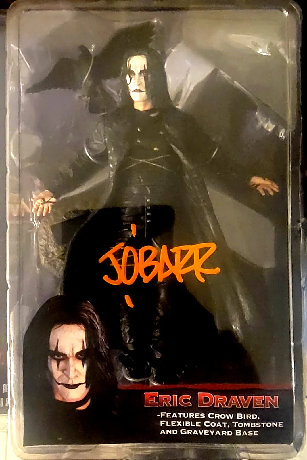 james o barr — THE CROW 1994 NECA Cult Classics Series 1 Eric Draven Figure SIGNED James O'Barr, image 3