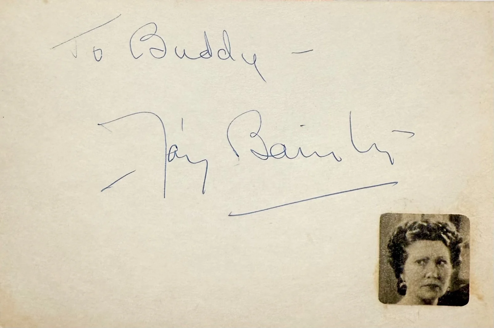 Fay Bainter — FAY BAINTER Signed Autographed 4x6 INDEX CARD Our Town Woman of the Year JEZEBEL, изображение 3