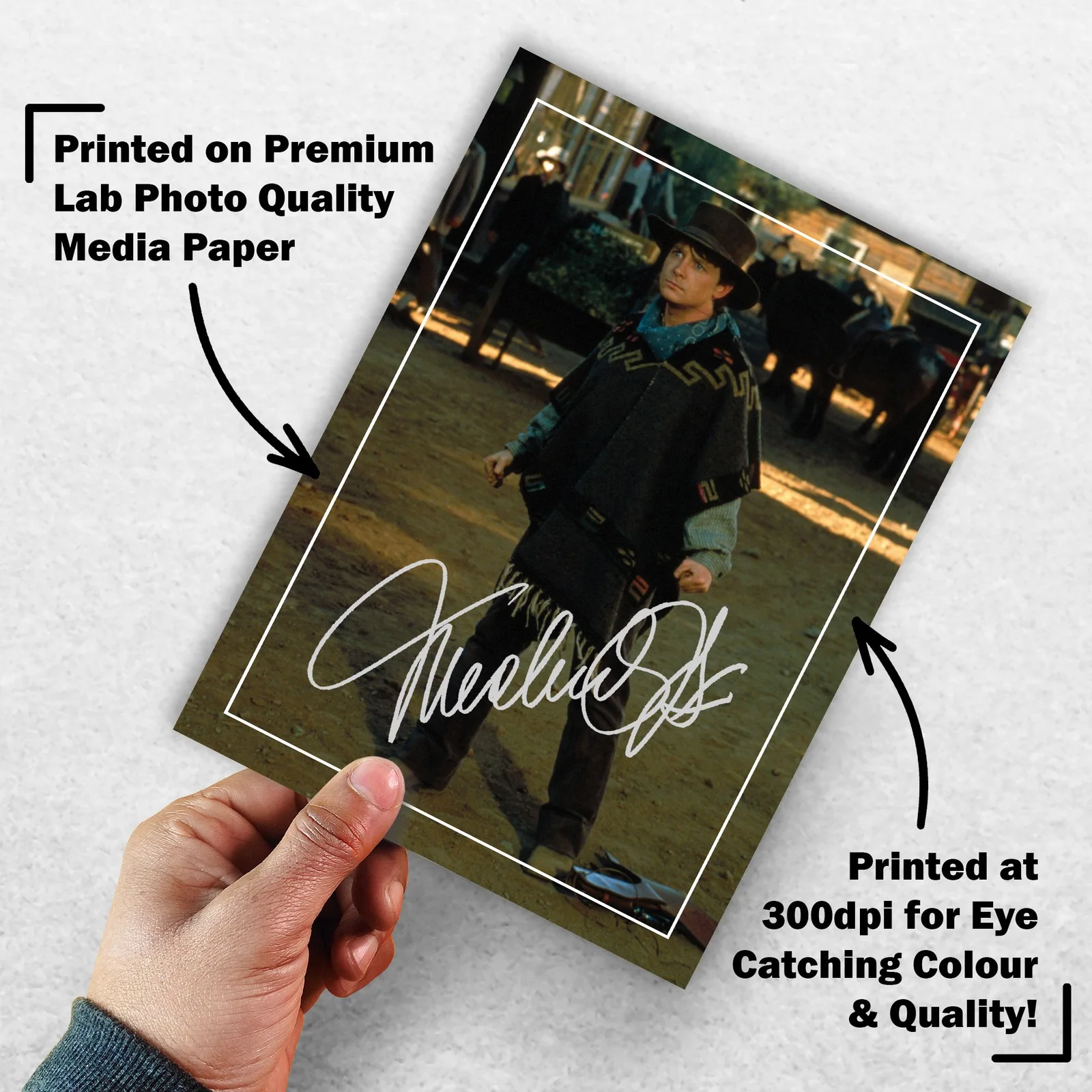Michael J Fox Signed Memorabilia 8x6 Pre Printed Autograph Photo Memorabilia, image 3