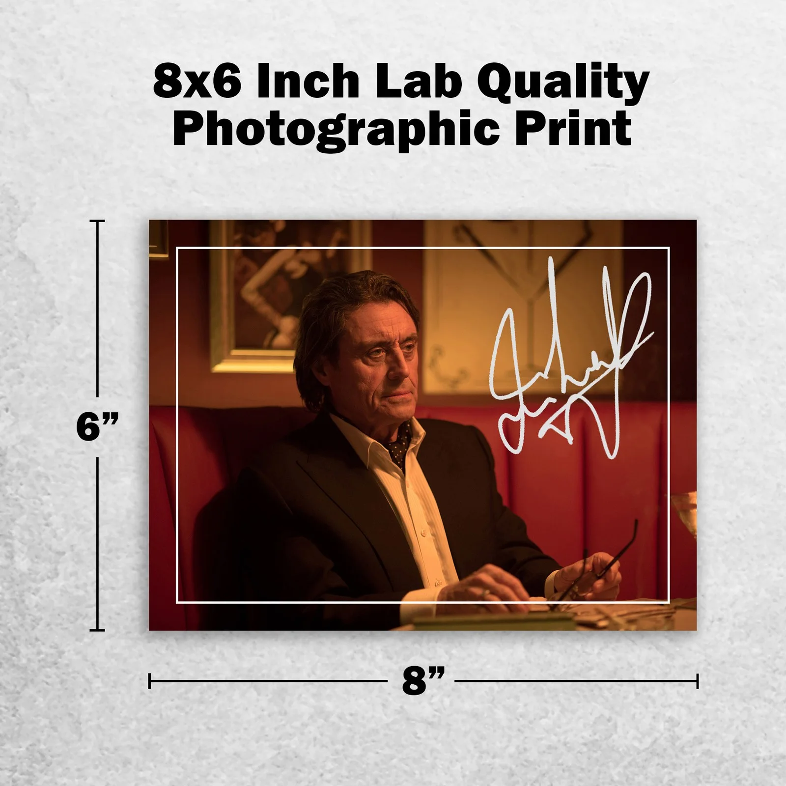 Ian McShane 8x6 Photo Signed Memorabilia 8x6 Pre Printed Autograph Photo, изображение 2