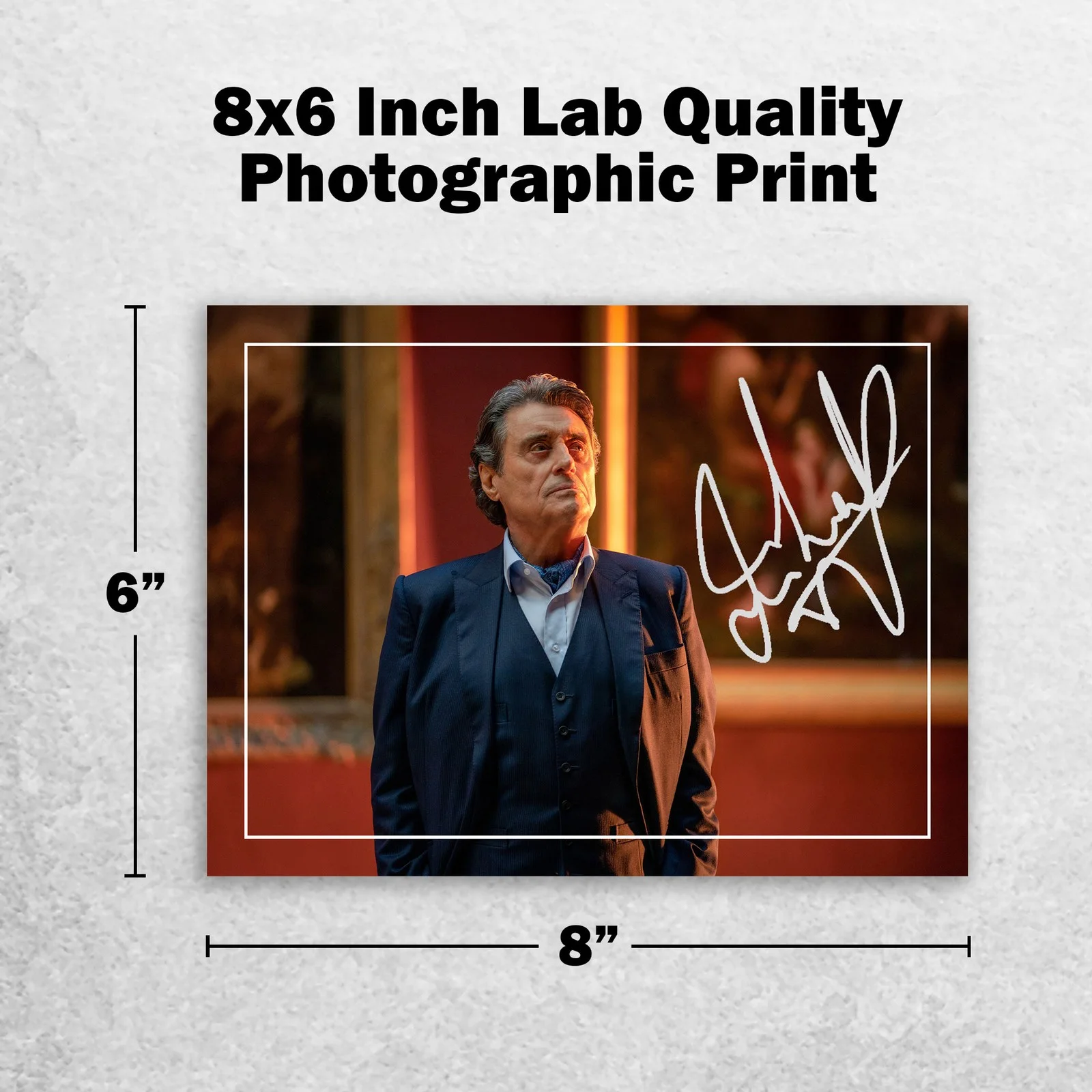Ian McShane 8x6 Photo Signed Memorabilia 8x6 Pre Printed Autograph Photo, изображение 2