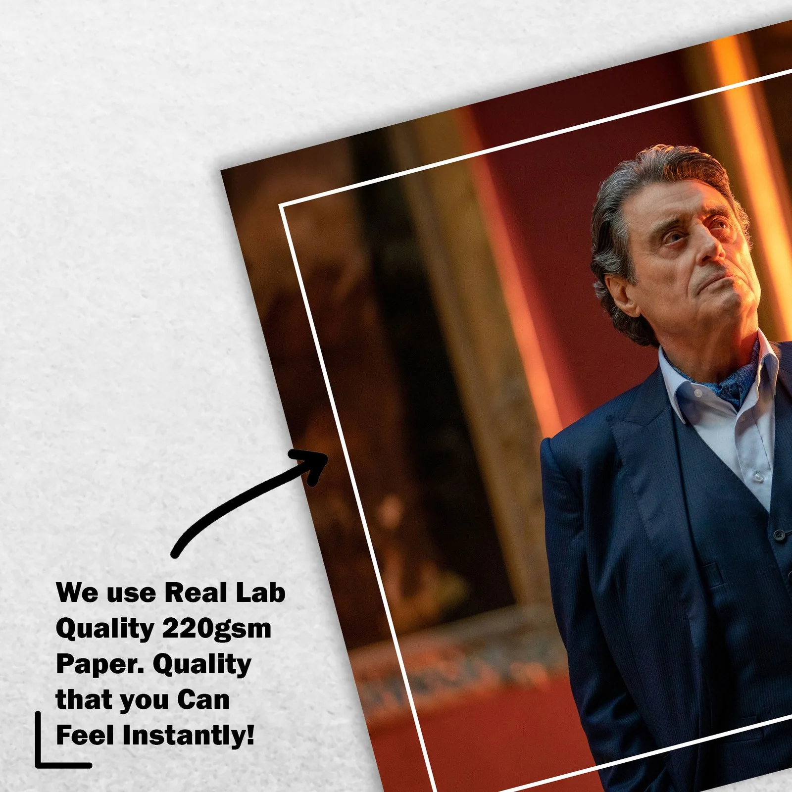 Ian McShane 8x6 Photo Signed Memorabilia 8x6 Pre Printed Autograph Photo, изображение 4