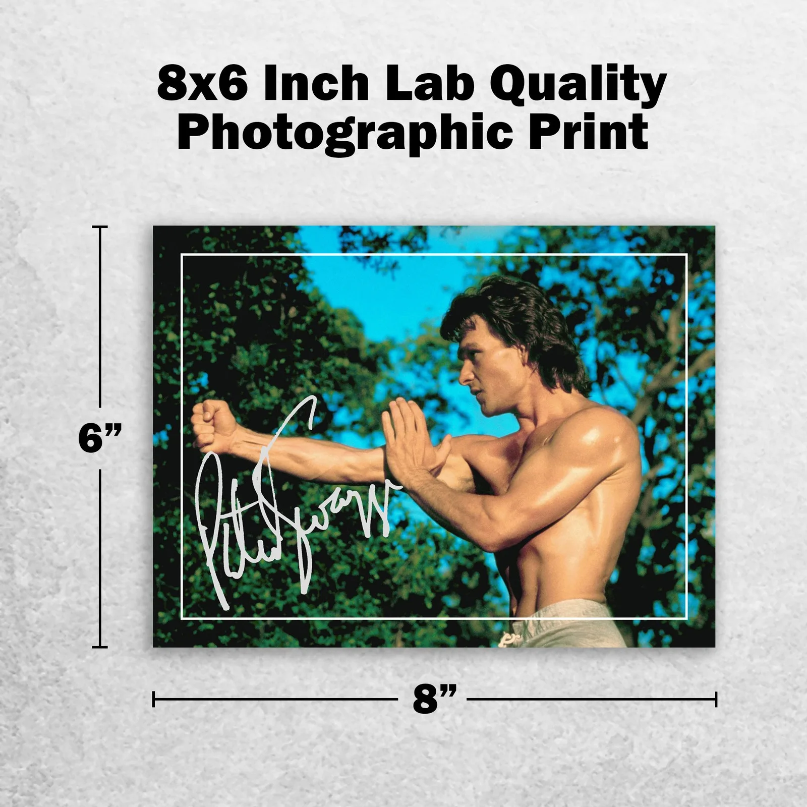 Patrick Swayze Signed Memorabilia 8x6 Pre Printed Autograph Photo Memorabilia, изображение 2