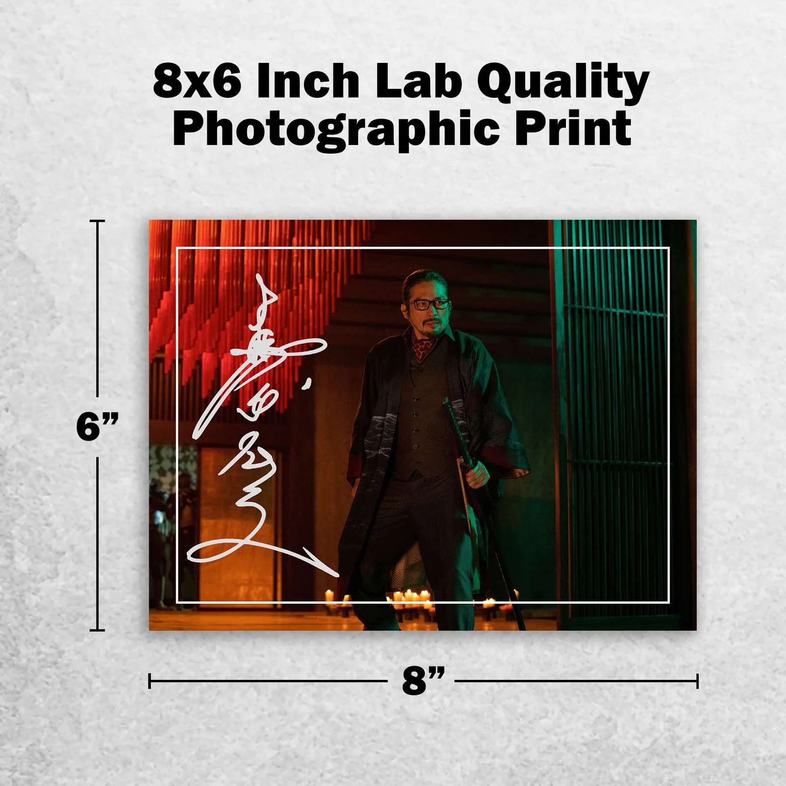Hiroyuki Sanada 8x6 Photo Signed Memorabilia 8x6 Pre Printed Autograph Photo, изображение 2