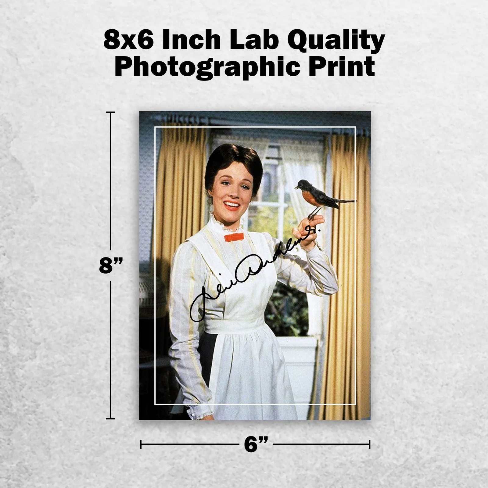 Julie Andrews Signed Memorabilia 8x6 Pre Printed Autograph Photo Memorabilia, image 2