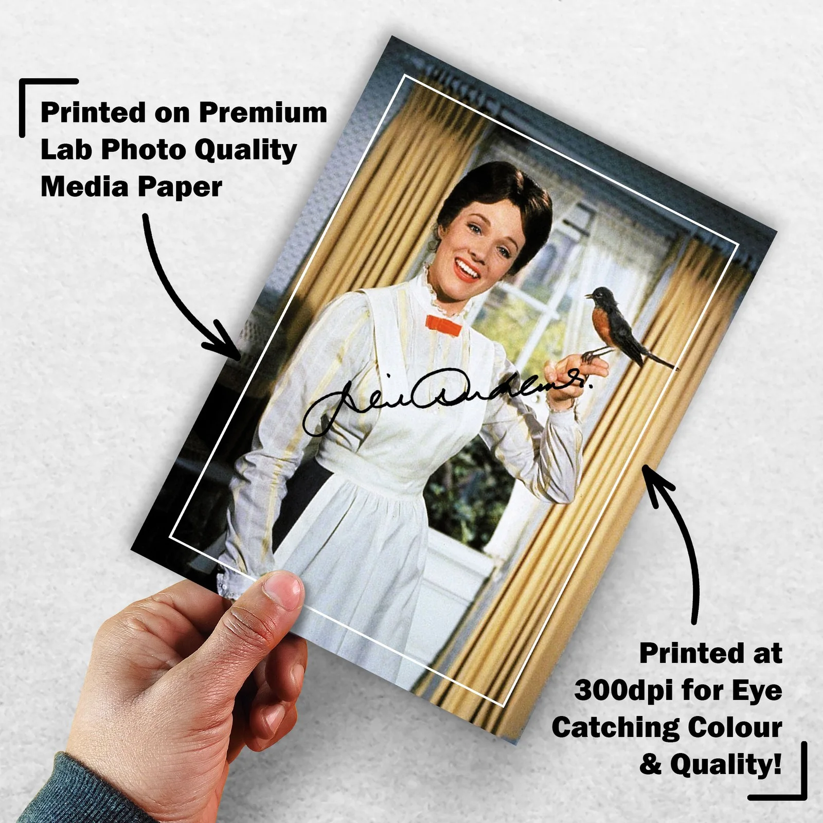 Julie Andrews Signed Memorabilia 8x6 Pre Printed Autograph Photo Memorabilia, image 3