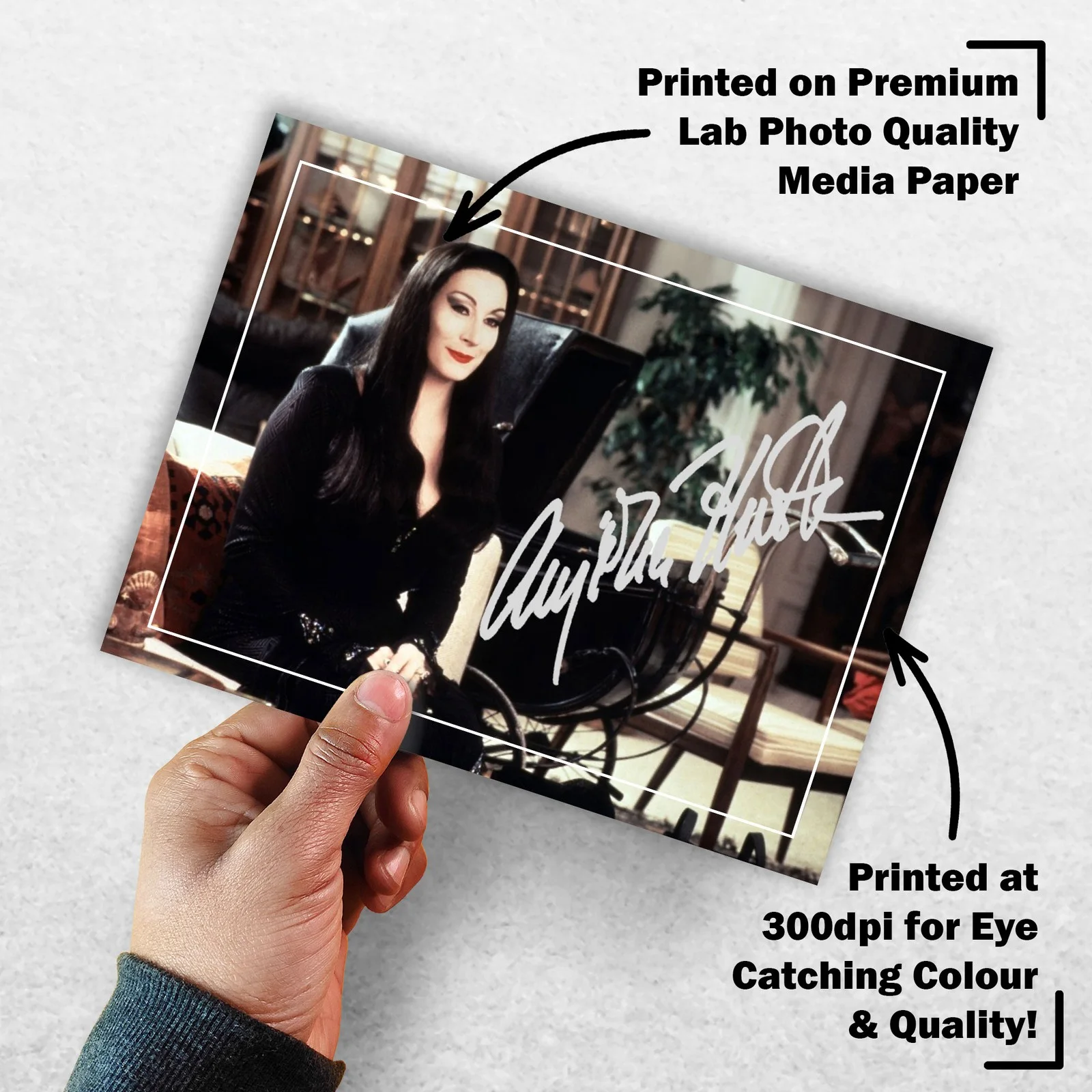 Anjelica Huston Signed Memorabilia 8x6 Pre Printed Autograph Photo Memorabilia, изображение 3