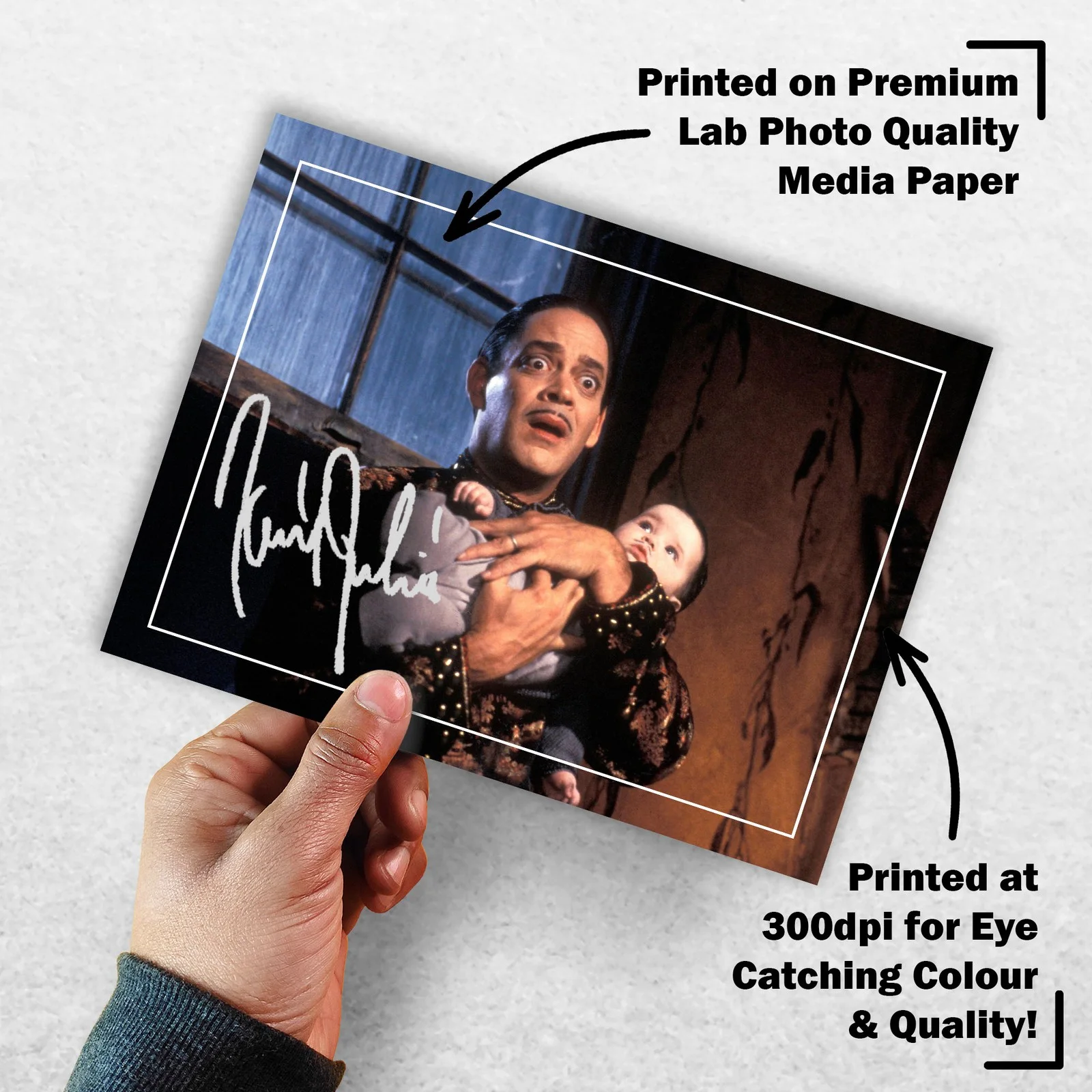 Raul Julia 8x6 Photo Signed Memorabilia 8x6 Pre Printed Autograph Photo, изображение 3