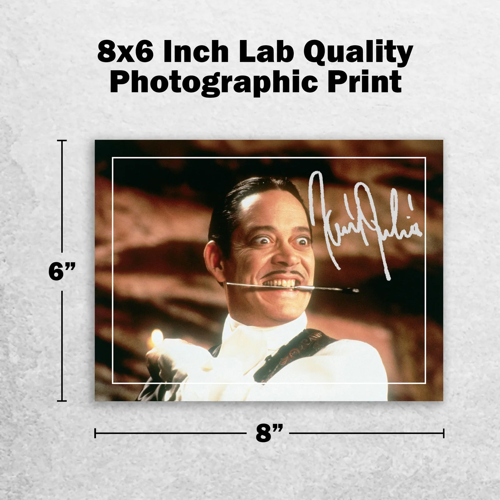 Raul Julia 8x6 Photo Signed Memorabilia 8x6 Pre Printed Autograph Photo, изображение 2