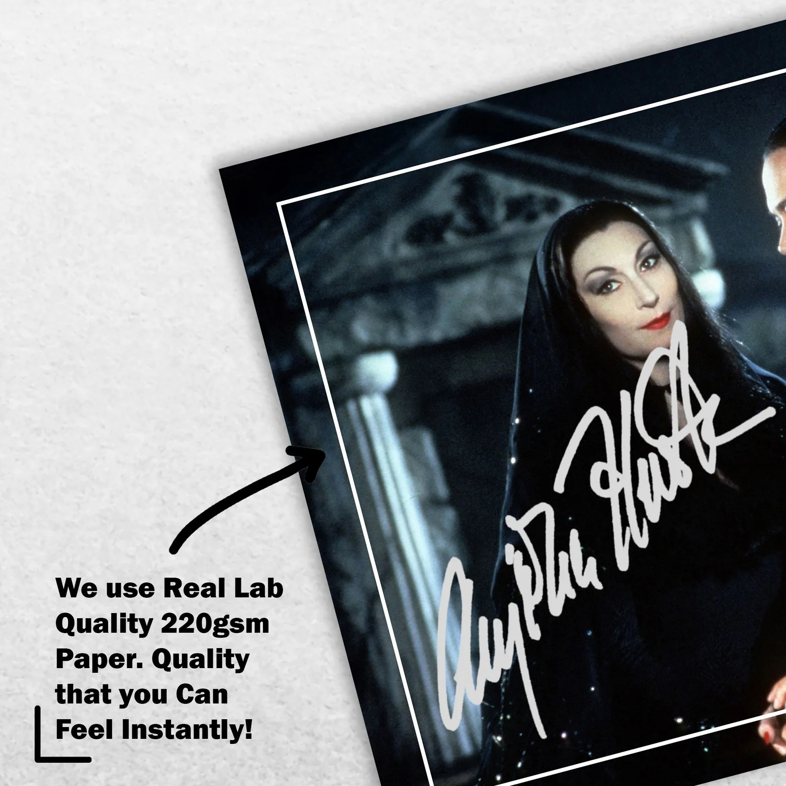 Anjelica Huston Raul Julia Signed Memorabilia 8x6 Pre Printed Autograph Photo, image 4