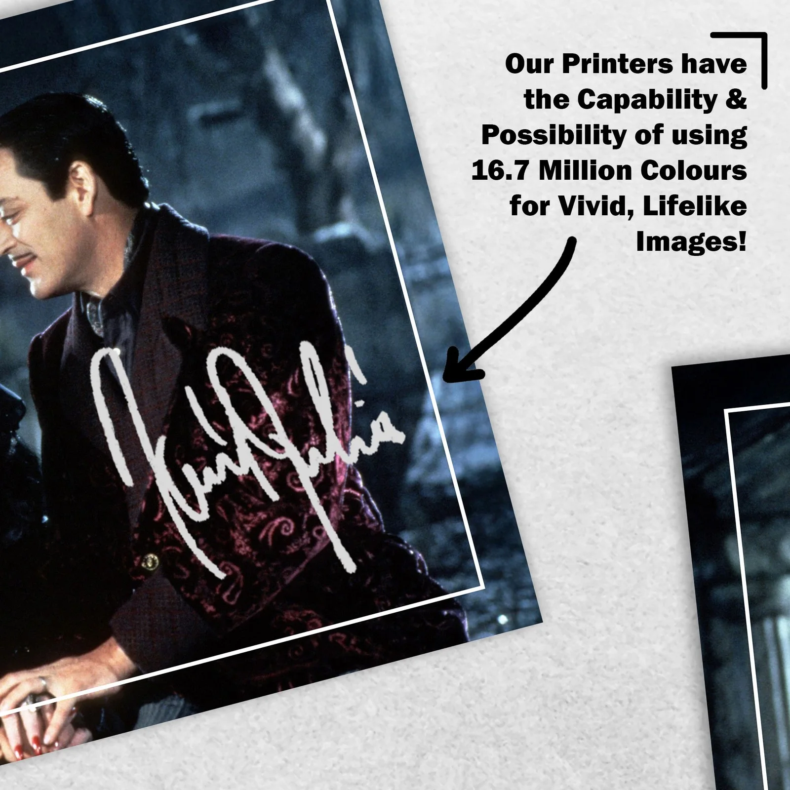 Anjelica Huston Raul Julia Signed Memorabilia 8x6 Pre Printed Autograph Photo, image 5